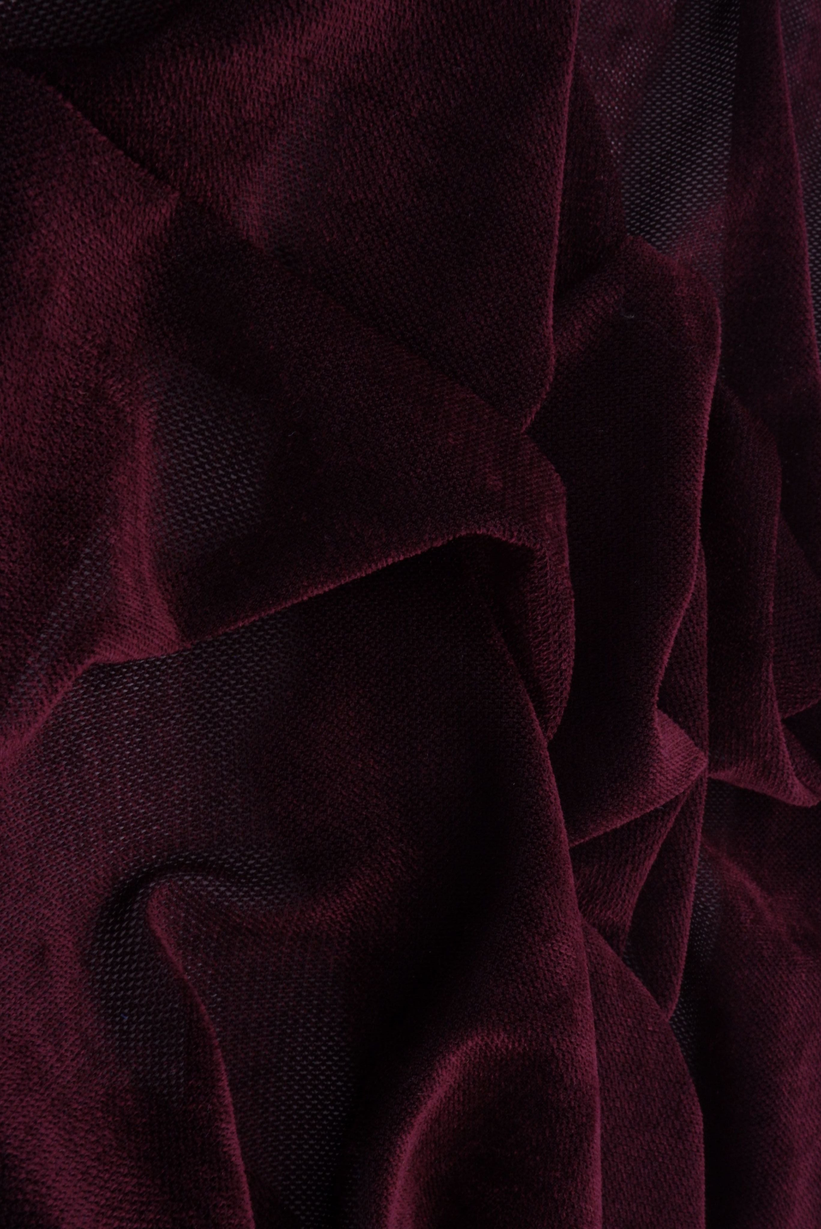 KNT4607 BURGUNDY BLOUSE BOTTOMS CAMI DRESS GLAMORE JERSEY KNIT NO-PRINT PANTS POLYESTER SKIRTS SOLID SPANDEX STRETCH TOPS