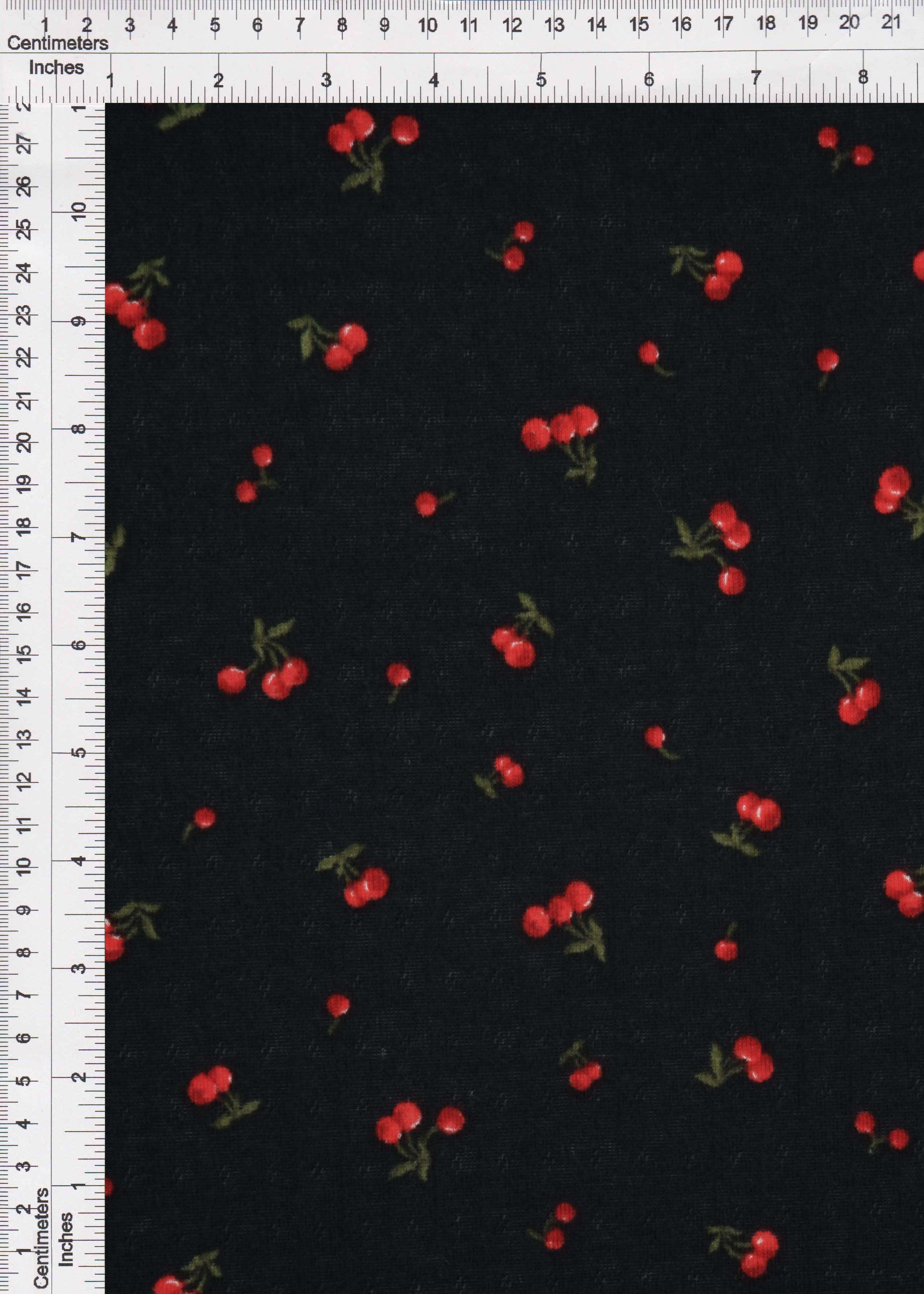 KNT4606-MS11374 BLACK BLOUSE BOTTOMS CHERRY KNIT LOUNGEWEAR PANTS POINTELLE POLYESTER PRINT-B RIBBED SKIRTS SPANDEX STRETCH TOPS TUNICS