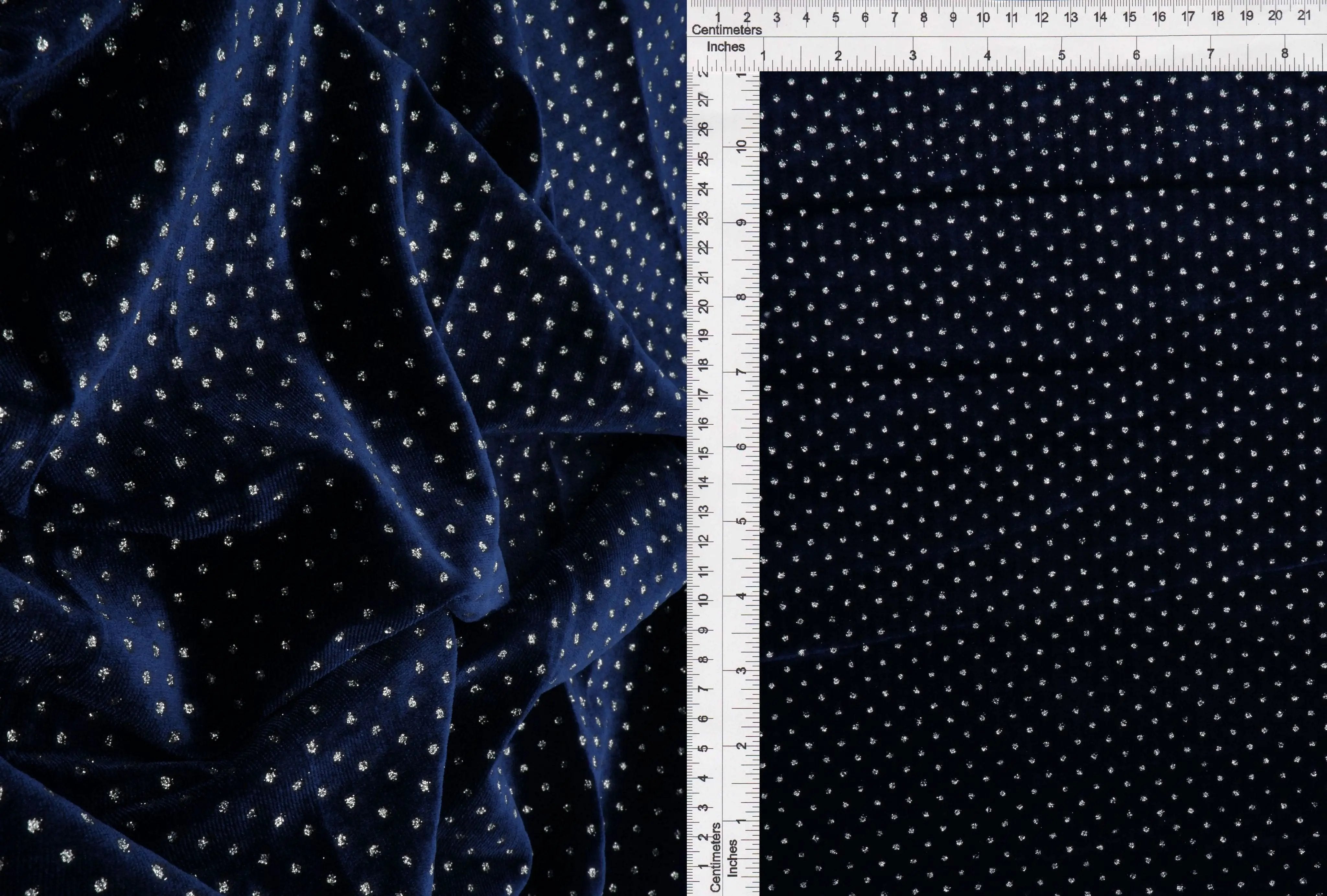 KNT4610 NAVY BLOUSE BODYSUIT BOTTOMS DOT DRESS GLITTER KNIT NO-PRINT PANTS POLYESTER SKIRTS SOLID SPANDEX STRETCH TOPS VELVET