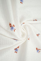 KNT3359-MS11372 IVORY BLOUSE BOTTOMS DAISY FLOWER DITSY DRESS KNIT LOUNGEWEAR PANTS POINTELLE POLYESTER PRINT RAYON RIBBED SKIRTS SPANDEX STRETCH TOPS TUNICS