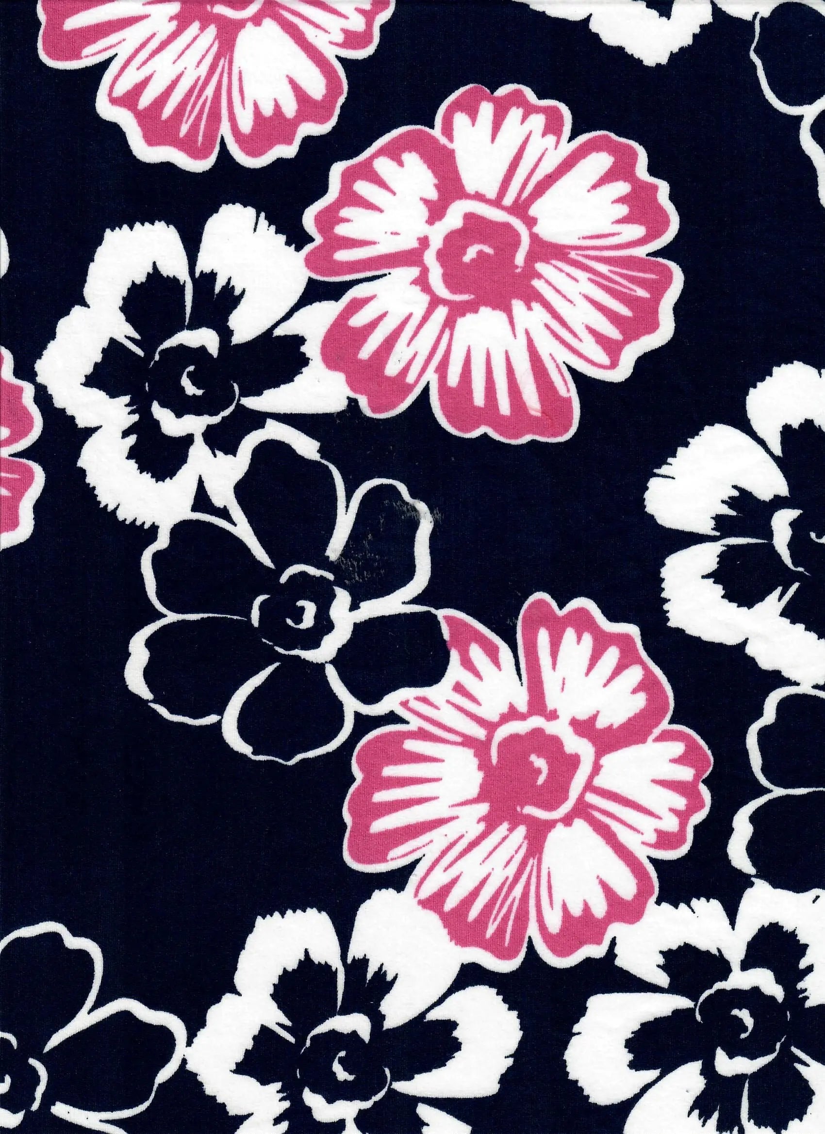 KNT4520-M11138B NAVY BLOUSE BODYSUIT BOTTOMS DRESS DTY BRUSHED FLOWER KNIT PANTS PRINT SKIRTS STRETCH TOPS