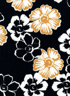 KNT4520-M11138B BLACK BLOUSE BODYSUIT BOTTOMS DRESS DTY BRUSHED FLOWER KNIT PANTS PRINT SKIRTS STRETCH TOPS