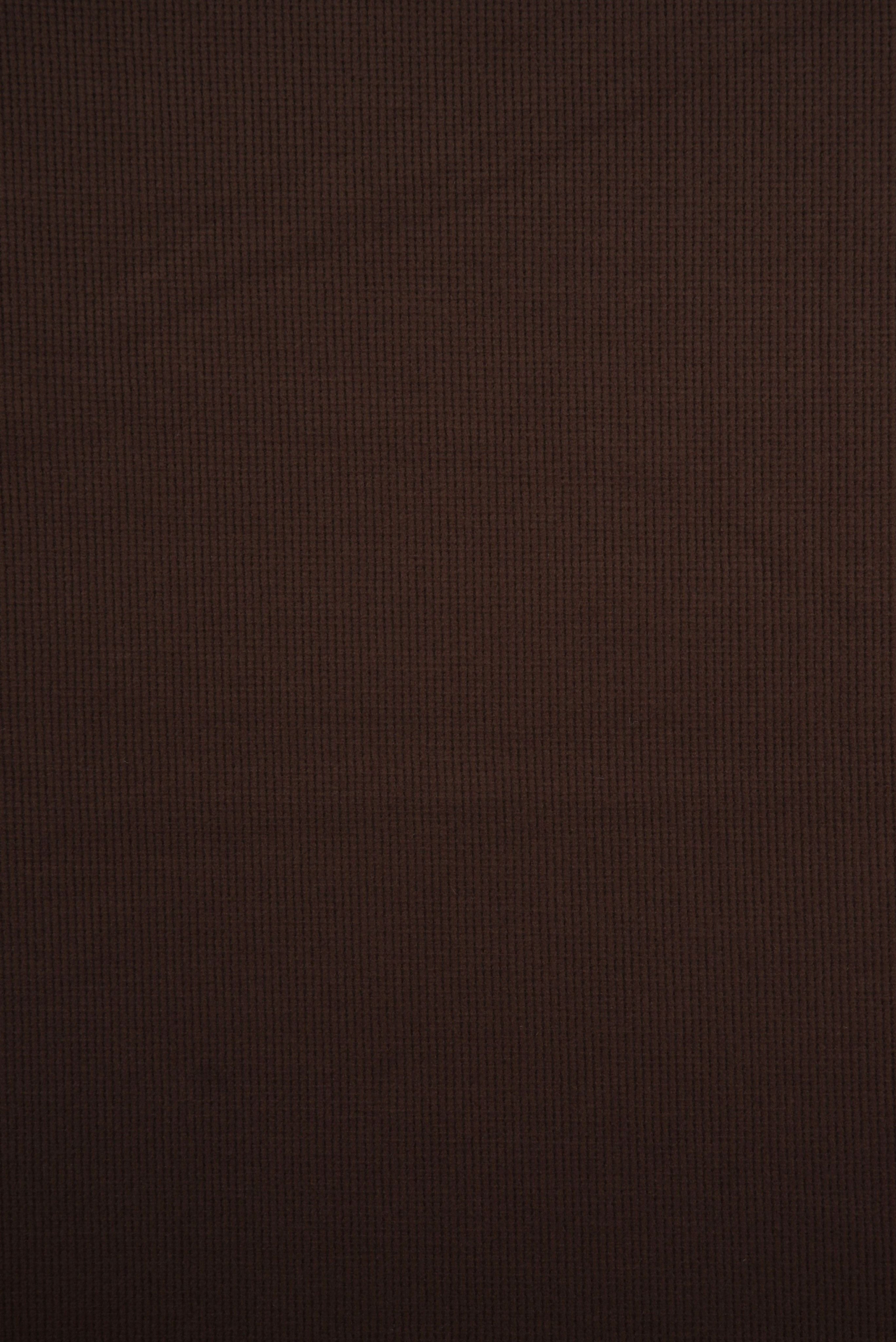 KNT4612 BROWN BOTTOMS KNIT NO-PRINT PANTS SKIRTS SOLID-B STRETCH SWEATER SWEATSHIRT TOPS TUNICS WAFFLE