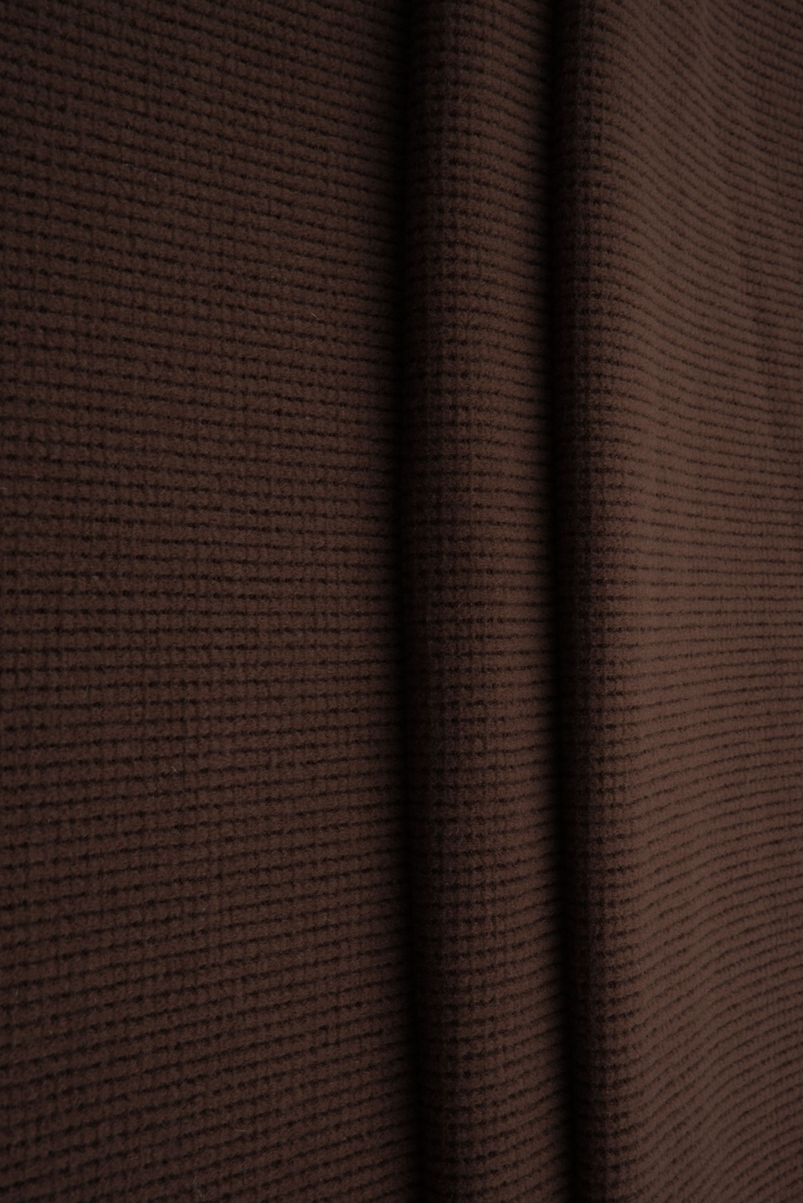 KNT4612 BROWN BOTTOMS KNIT NO-PRINT PANTS SKIRTS SOLID-B STRETCH SWEATER SWEATSHIRT TOPS TUNICS WAFFLE