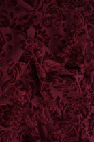 KNT3869-MS11378 BURGUNDY BLOUSE BODYSUIT BOTTOMS BURGUNDI BURNOUT CAMI DAMASK DRESS KNIT NYLON PANTS POLYESTER PRINT-B RED SPANDEX STRETCH TOPS TUNICS VELVET