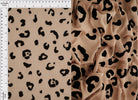 FLOCK-MS11409 TAUPE BOTTOMS CAMI DRESS FLOCKING LEOPARD LOUNGEWEAR MESH POLYESTER PRINT SKIRTS SPANDEX STRETCH TOPS
