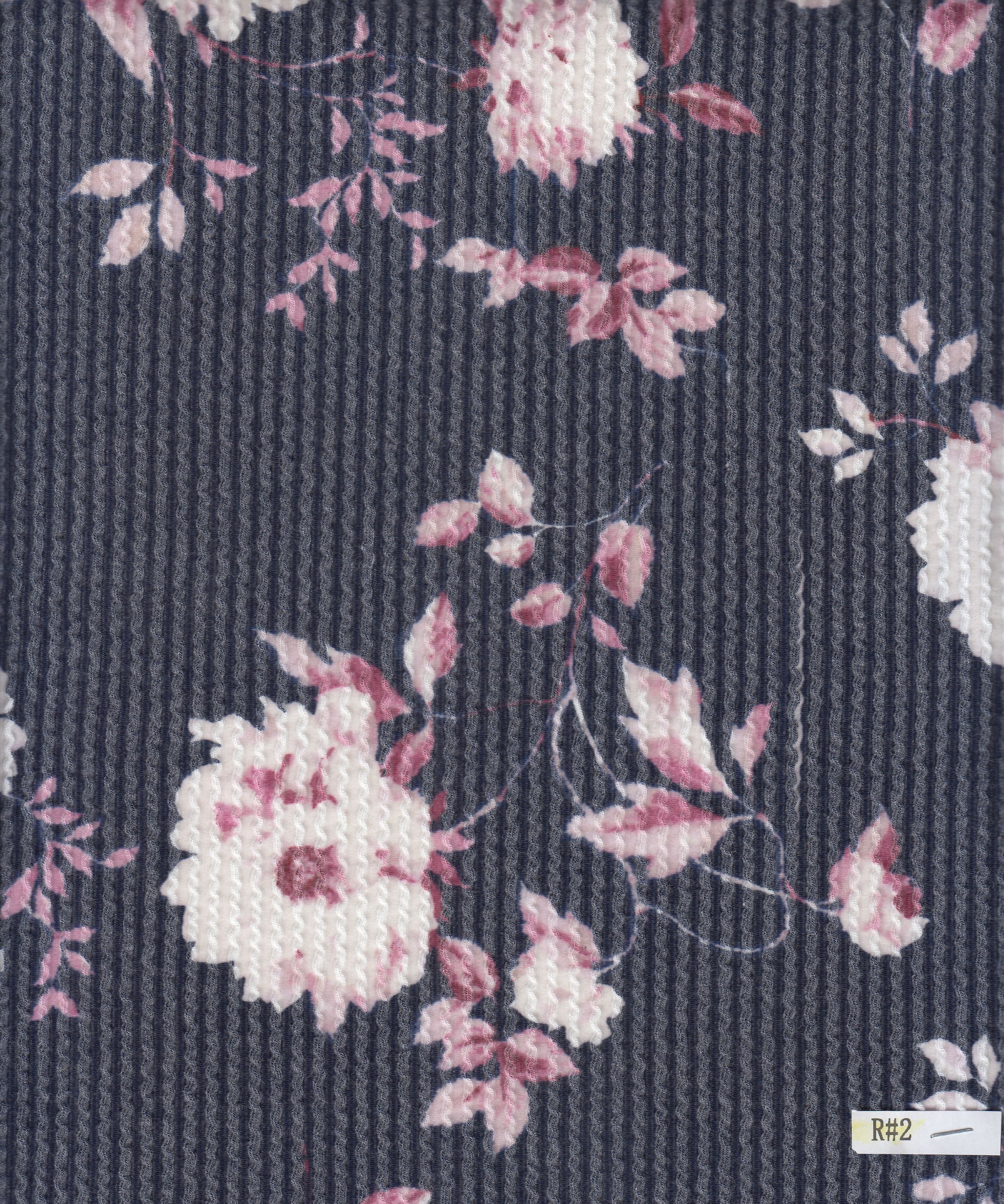 KNT4463-MS11153 NAVY ACTIVEWEAR BOTTOMS DOUBLE KNIT DRESS FLOWER JACQUARD PANTS POLYESTER RAYON RIB SKIRTS SOLID SPANDEX STRETCH URBAN