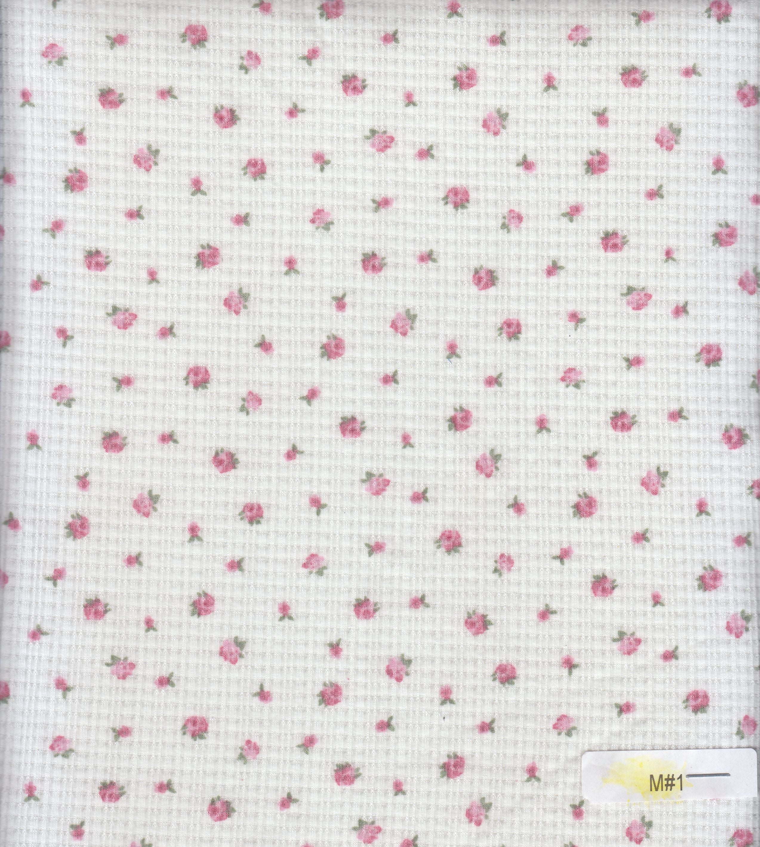 KNT3359-MS11367 IVORY/ROSE BLOUSE BOTTOMS CAMI DITSY DRESS FLORAL FLOWER KNIT POLYESTER PRINT RAYON RIBBED SPANDEX STRETCH TOPS