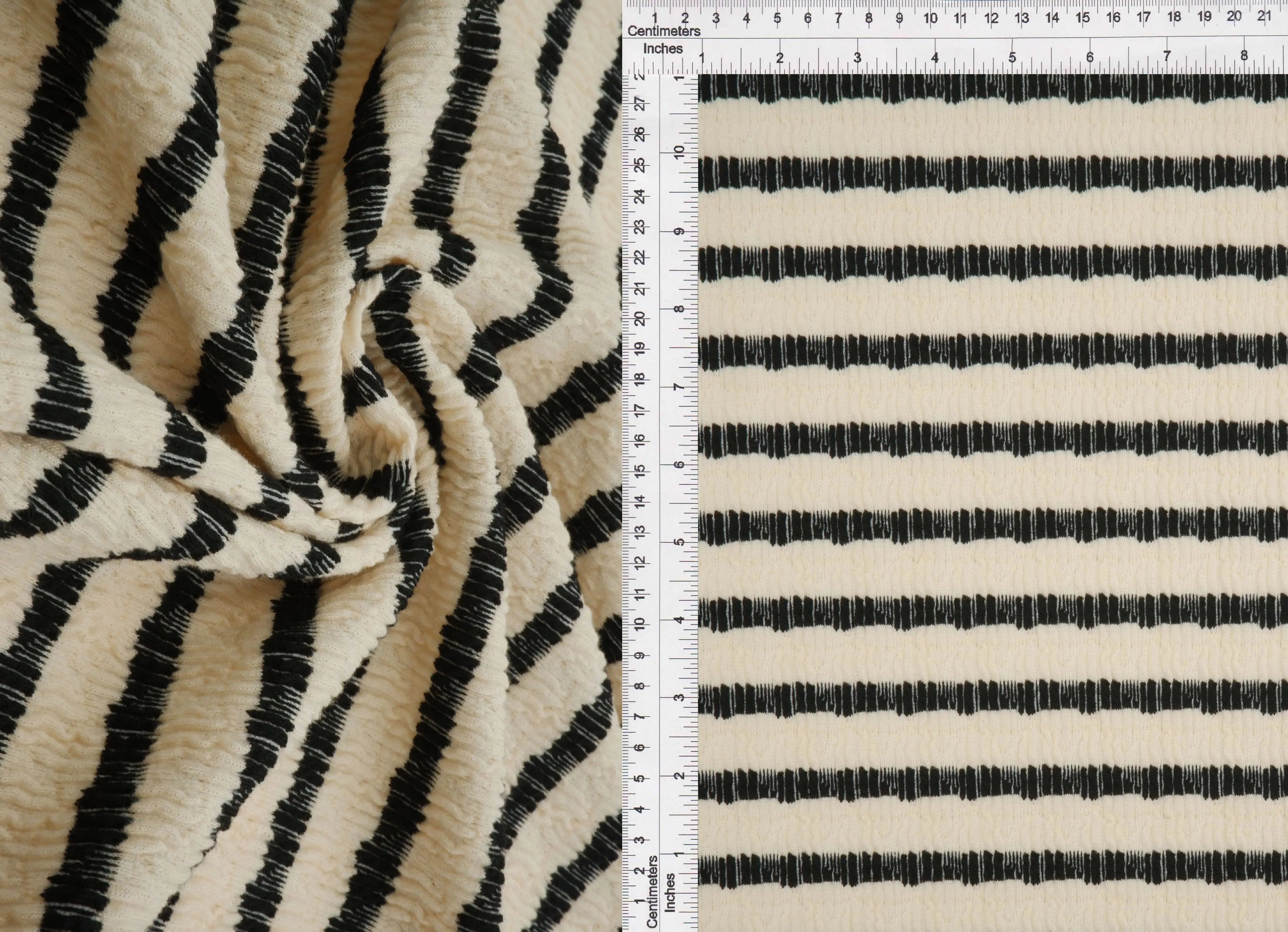 JACQ-4619 OATMEAL/BLK BOTTOMS DRESS JACQUARD KNIT LIVERPOOL OUTERWEAR PANTS POLYESTER SKIRTS SOLID SPANDEX STRETCH STRIPE SWEATER TOPS