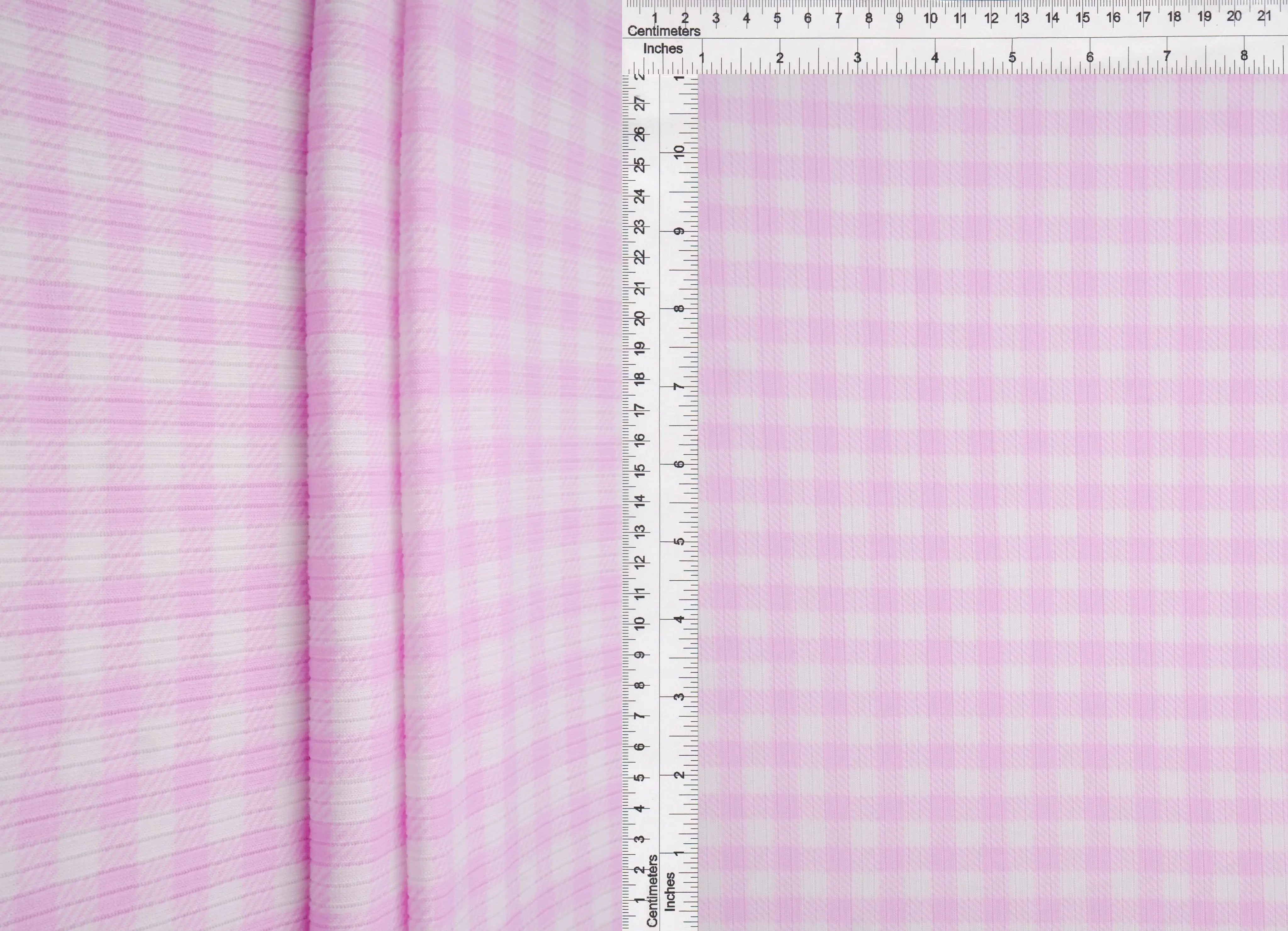KNT3422-DU918 PINK LT. BIKER SHORTS BODYSUIT BOTTOMS CAMI DRESS GINGHAM KNIT PANTS POLYESTER PRINT RIBBED 4X2 SKIRTS SPANDEX STRETCH SWEATER TOPS