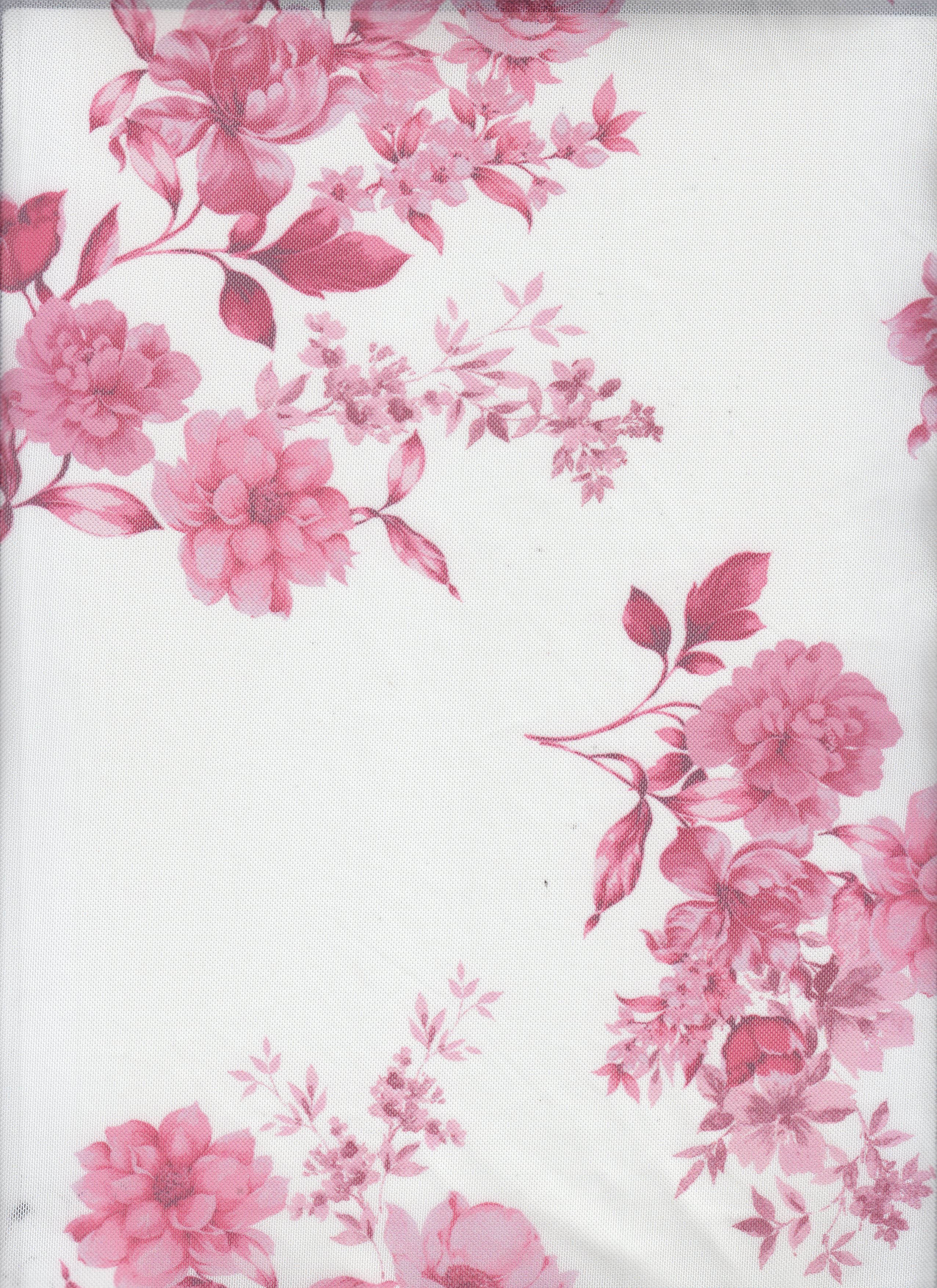 MESH-MS11422 IVORY/PINK BLOUSE DIGITAL PRINT DRESS FLOCKING FLORAL FLOWER LOUNGEWEAR MESH POLYESTER SPANDEX STRETCH TOPS