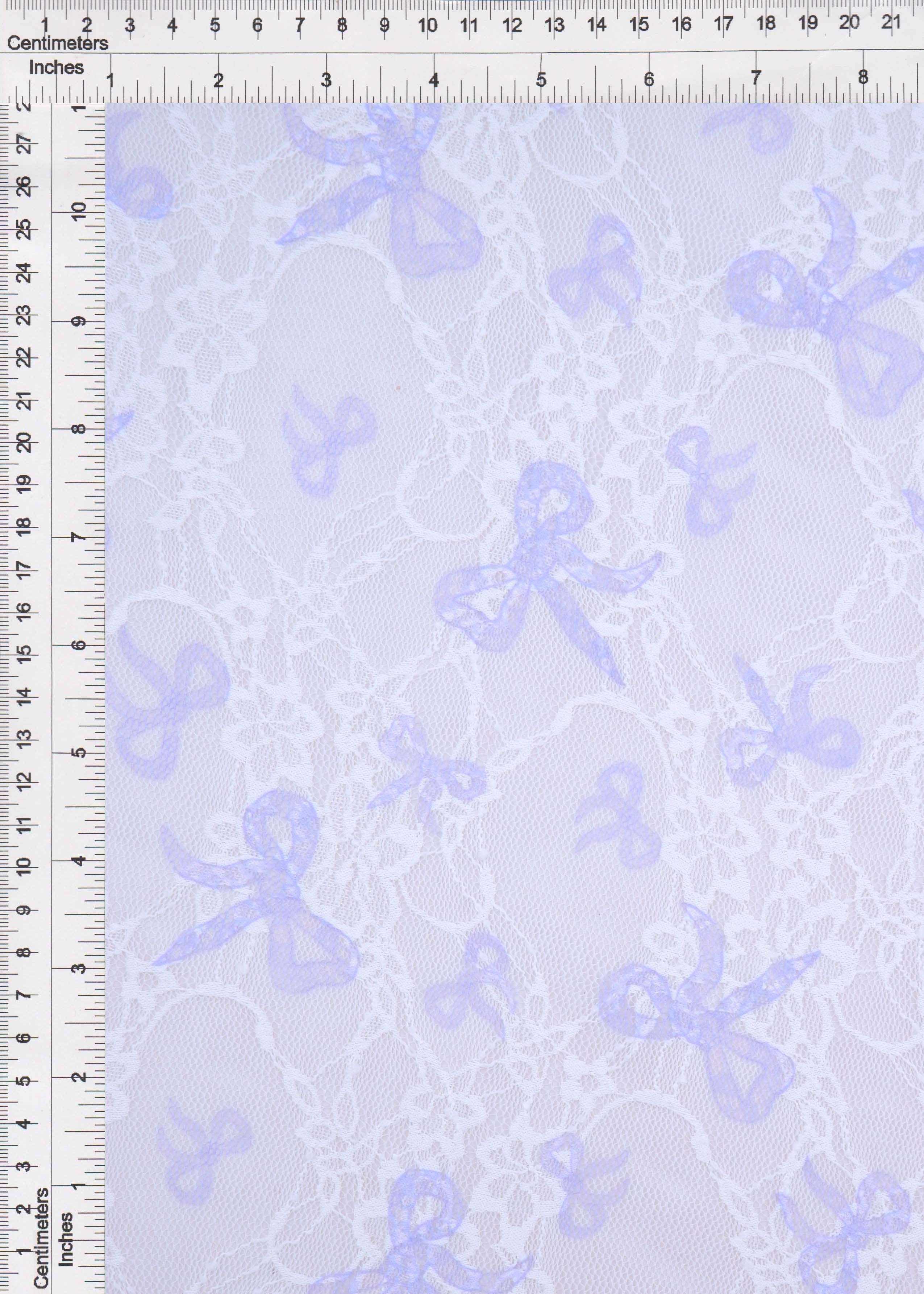 LACE1483-M11455 IVORY/LAVENDER BLOUSE BOTTOMS BOW DIGITAL PRINT DRESS LACE LOUNGEWEAR PANTS POLYESTER SKIRTS SPANDEX TOPS