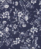LIN-MS10146 NAVY BLOUSE DRESS FLORAL LINE SLUB PANTS PRINT RAYON SKIRTS SPANDEX TOPS WOVEN