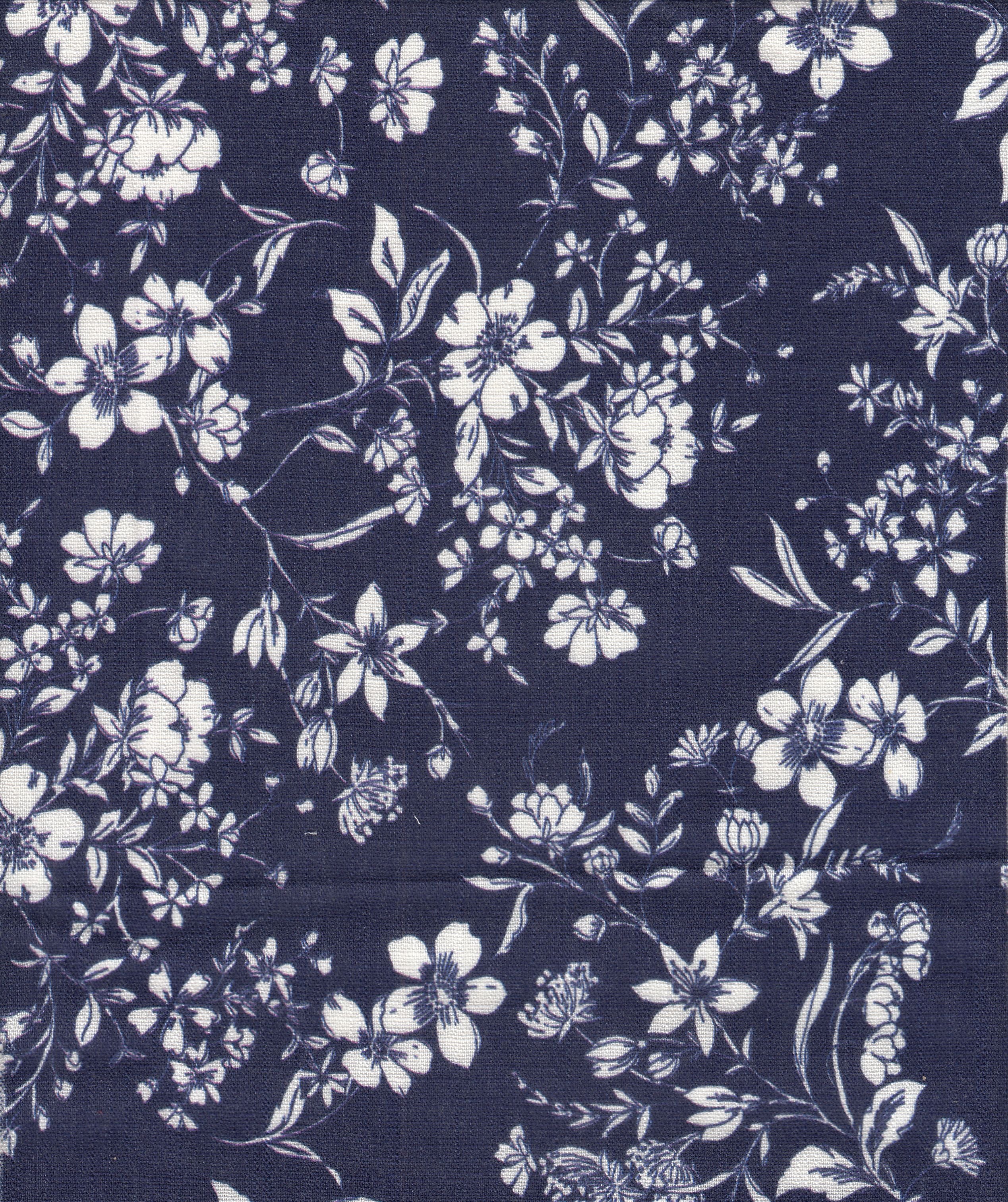 LIN-MS10146 NAVY BLOUSE DRESS FLORAL LINE SLUB PANTS PRINT RAYON SKIRTS SPANDEX TOPS WOVEN