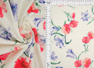 KNT4498-M11507D IVORY ACTIVEWEAR BIKER SHORTS BLOUSE BODYSUIT BOTTOMS CAMI DIGITAL PRINT DRESS DTY FLORAL KNIT PANTS POLYESTER SKIRTS SPANDEX STRETCH TOPS