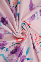 KNT4498-M11507D PINK ACTIVEWEAR BIKER SHORTS BLOUSE BODYSUIT BOTTOMS CAMI DIGITAL PRINT DRESS DTY FLORAL KNIT PANTS POLYESTER SKIRTS SPANDEX STRETCH TOPS
