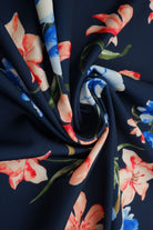 KNT4498-M11507D NAVY ACTIVEWEAR BIKER SHORTS BLOUSE BODYSUIT BOTTOMS CAMI DIGITAL PRINT DRESS DTY FLORAL KNIT PANTS POLYESTER SKIRTS SPANDEX STRETCH TOPS