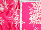 KNT4498-M11209B FUCHSIA BLOUSE BODYSUIT BOTTOMS CAMI DRESS FLORAL FLOWER KNIT POLYESTER PRINT SKIRTS SPANDEX STRETCH TOPS