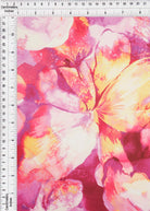 KNT4498-M11516D FUCHSIA BIG FLOWER DIGITAL PRINT DRESS DTY KNIT PANTS POLYESTER SKIRTS SPANDEX TOPS