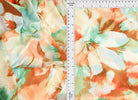 KNT4498-M11516D BROWN/MINT BIG FLOWER DIGITAL PRINT DRESS DTY KNIT PANTS POLYESTER SKIRTS SPANDEX TOPS