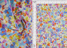 LIN4650-M11475D BLUE MULTI BLOUSE CAMI DIGITAL PRINT DRESS FLORAL FLOWER LINEN PANTS RAYON SKIRTS TOPS WOVEN