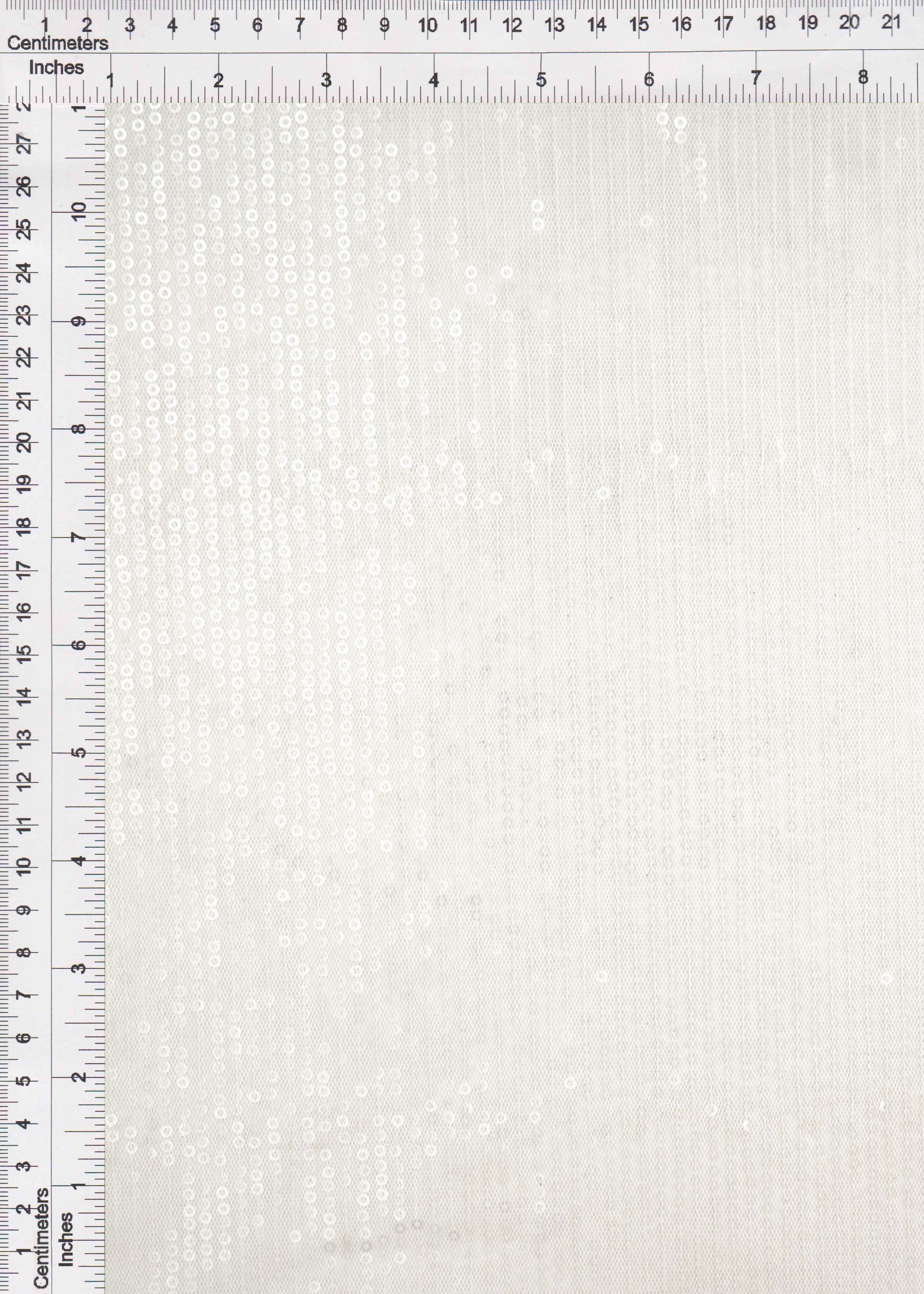 MESH SQ EMBR 9 IVORY MESH