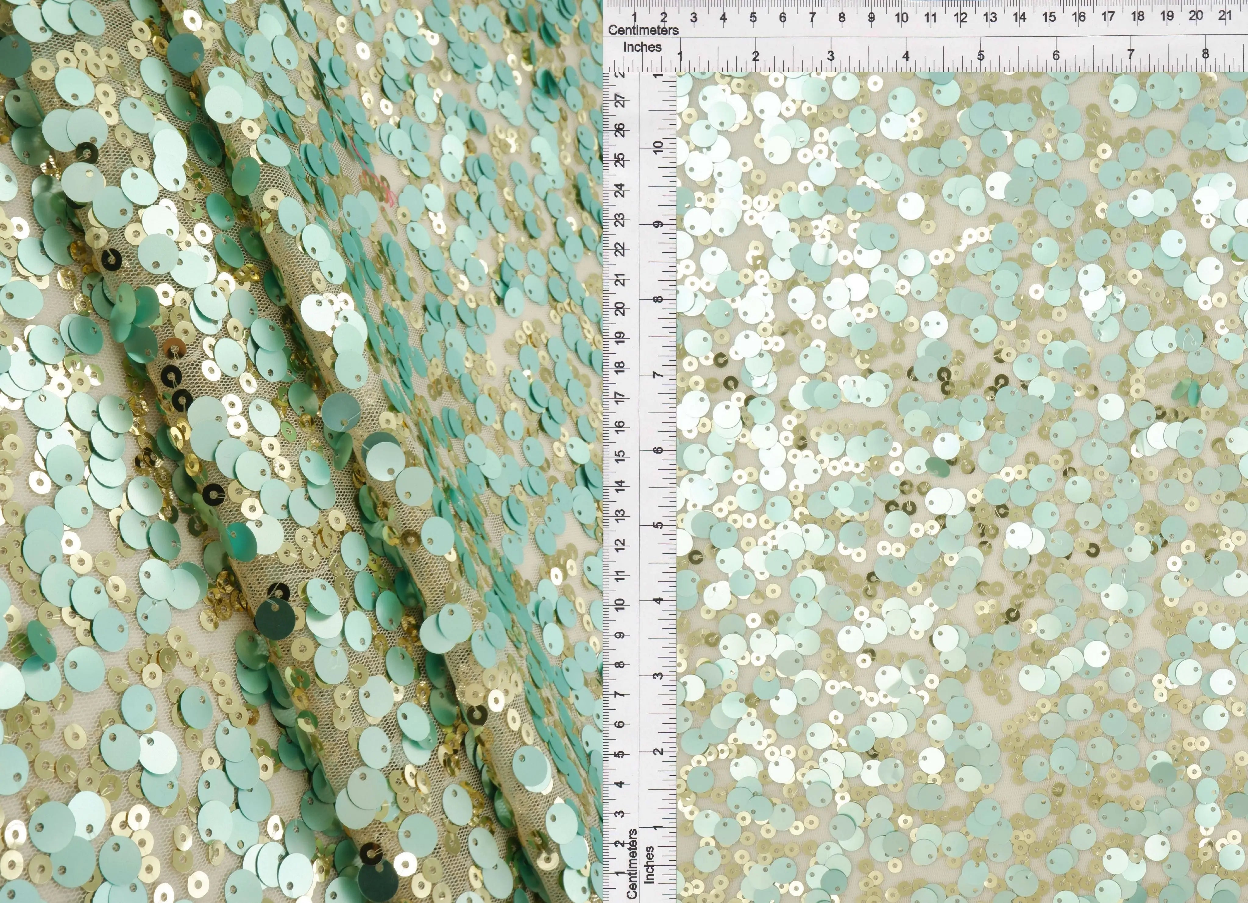 MESH NYLON/PL MINT/GOLD MESH