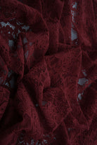 LACE4478 BURGUNDY BLOUSE BODYSUIT BOTTOMS CAMI DRESS FLORAL LACE LOUNGEWEAR POLYESTER SOLID SPANDEX T-SHIRT TOPS TUNICS