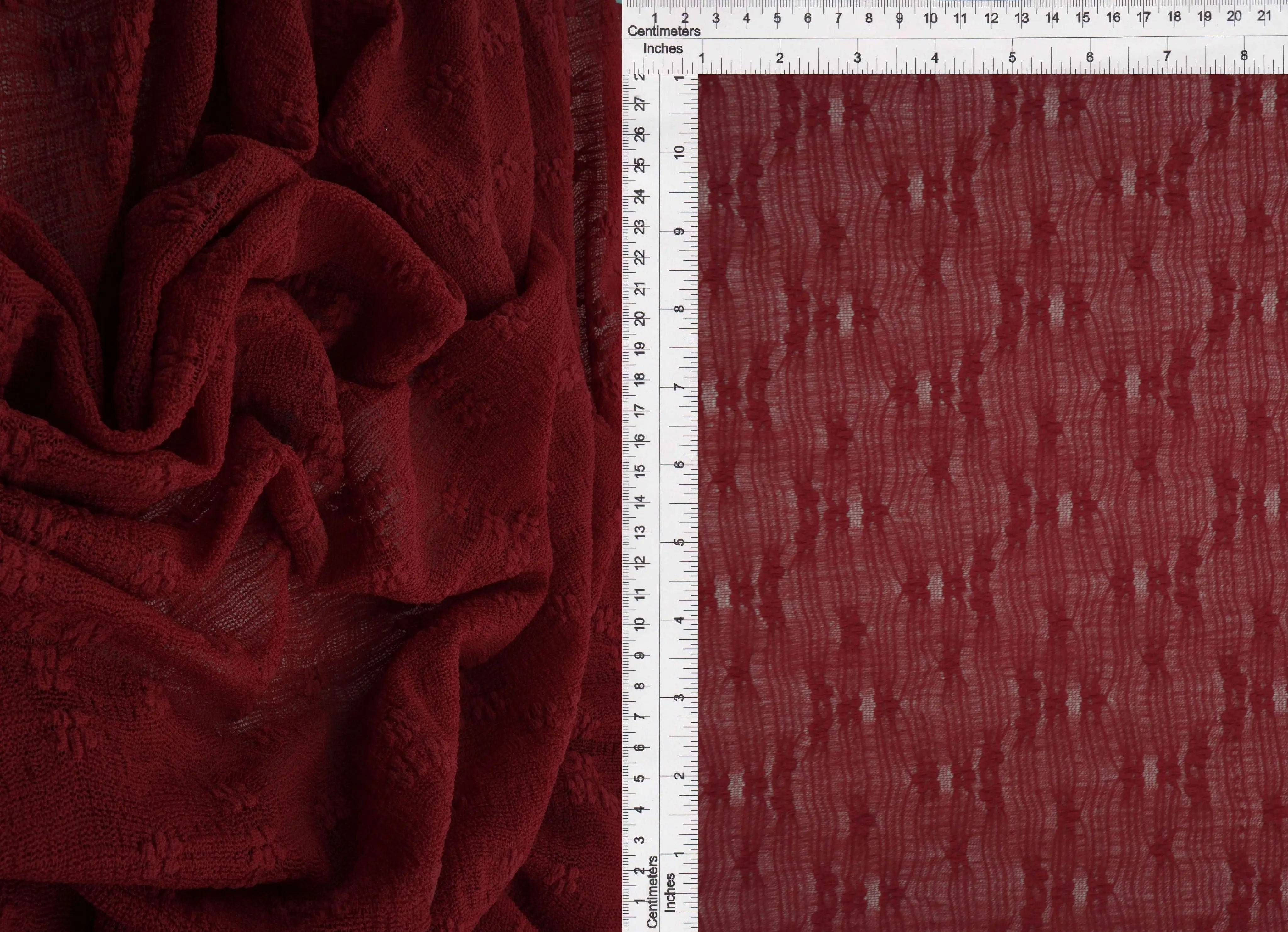LACE4630 CHERRY RED BLOUSE DITSY DRESS KNIT LACE NYLON SKIRTS SOLID SPANDEX TOPS TUNICS