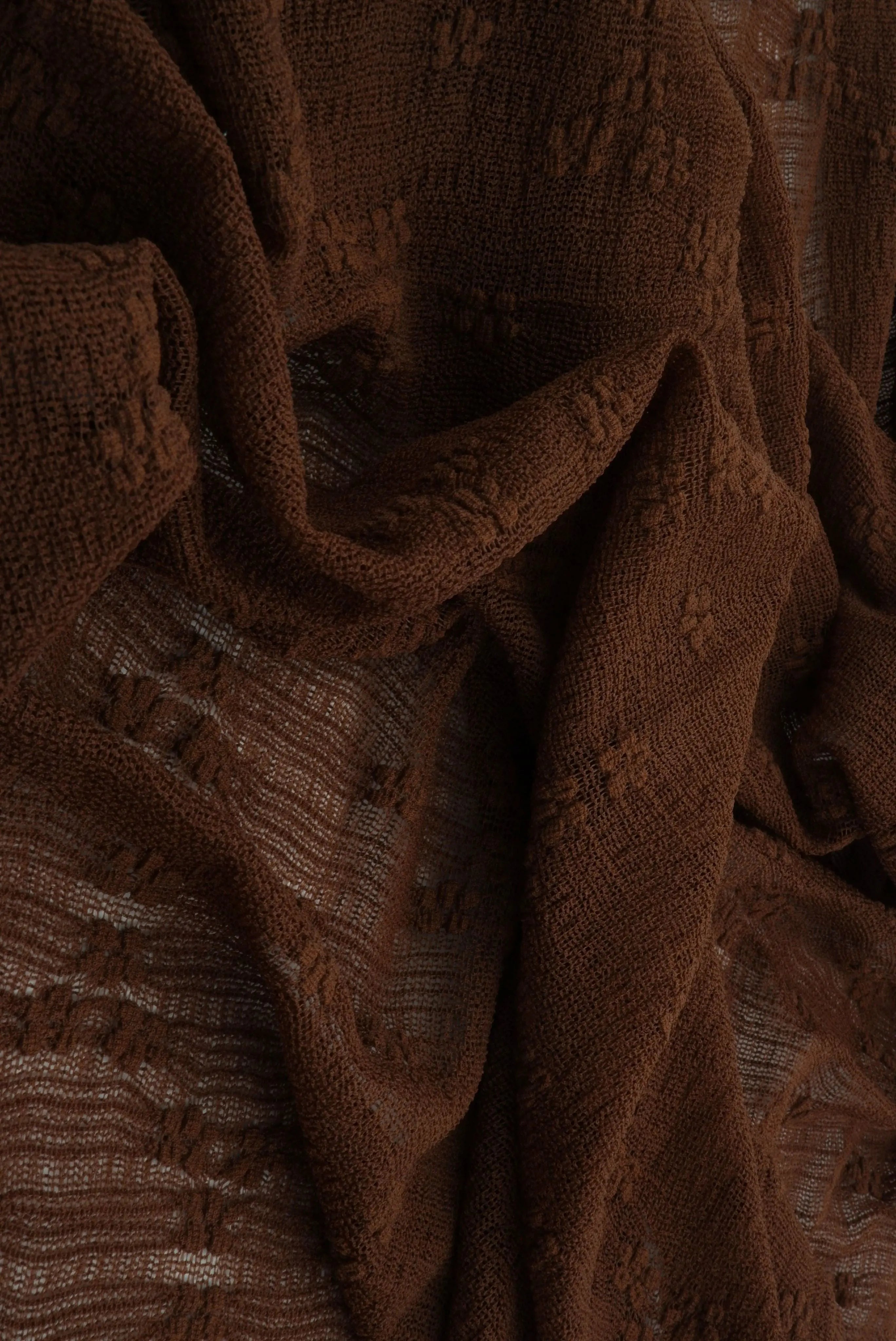 LACE4630 BROWN BLOUSE DITSY DRESS KNIT LACE NYLON SKIRTS SOLID SPANDEX TOPS TUNICS