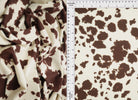 KNT4520-MS11098 OATMEAL/BROWN ACTIVEWEAR ANIMAL BIKER SHORTS BLOUSE BODYSUIT BOTTOMS CAMI COW DRESS KNIT PANTS POLYESTER PRINT SKIRTS SPANDEX STRETCH TOPS