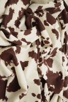 KNT4520-MS11098 OATMEAL/BROWN ACTIVEWEAR ANIMAL BIKER SHORTS BLOUSE BODYSUIT BOTTOMS CAMI COW DRESS KNIT PANTS POLYESTER PRINT SKIRTS SPANDEX STRETCH TOPS
