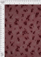 FLOCK-MS11282 BURGUNDY BLOUSE BOTTOMS CAMI DRESS FLOCKING FLORAL MESH POLYESTER SKIRTS SOLID SPANDEX STRETCH TOPS