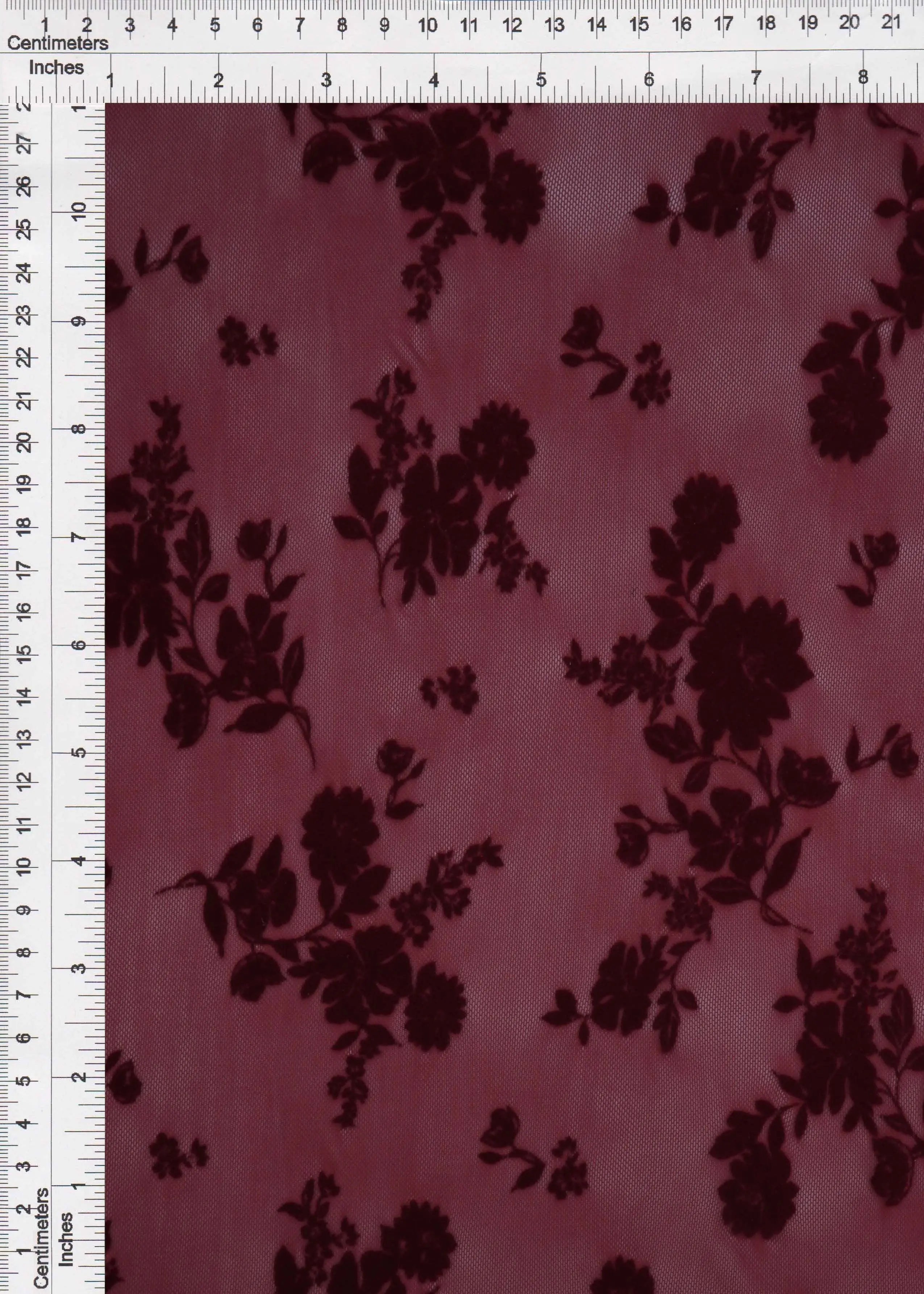 FLOCK-MS11575 BURGUNDY MESH