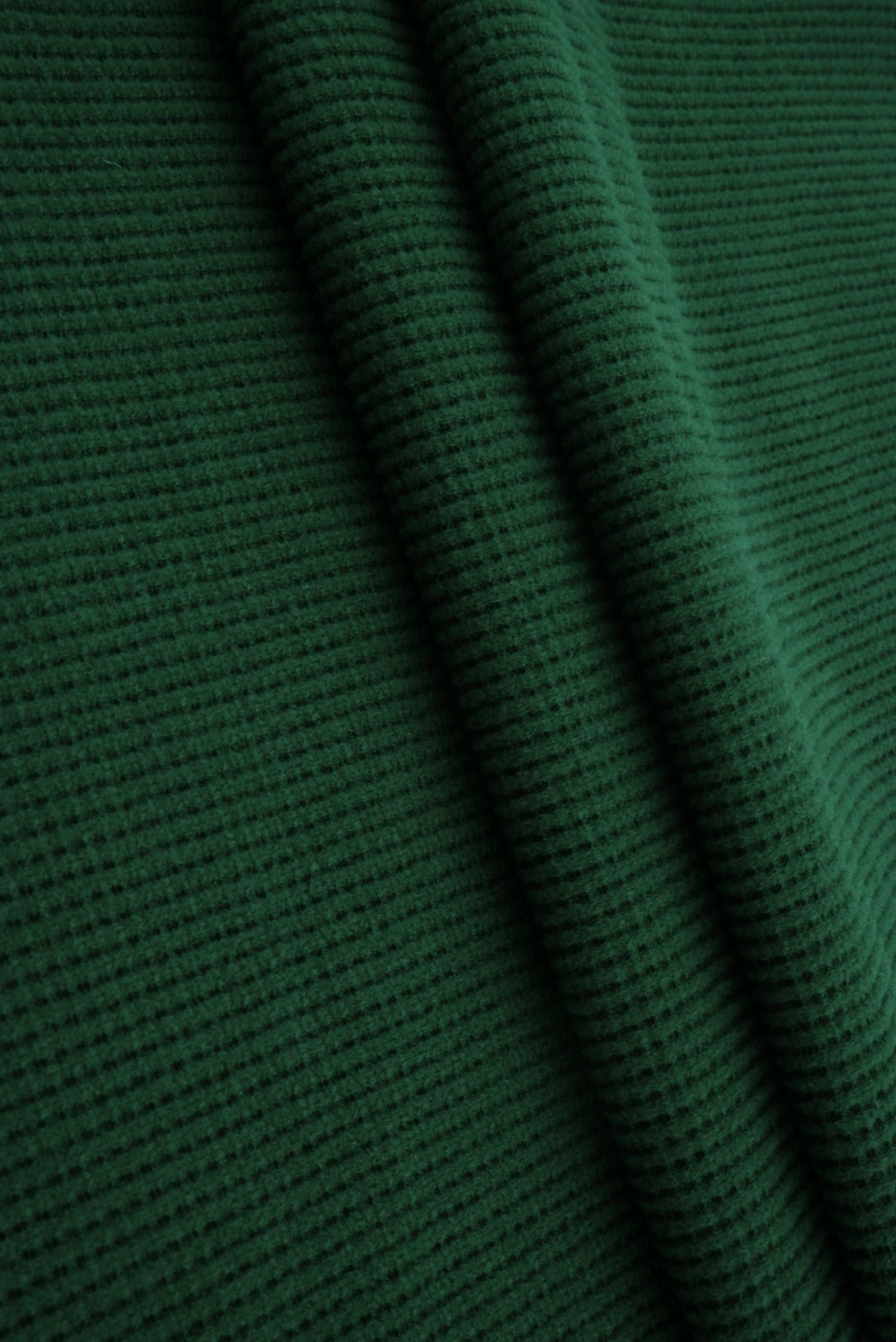 KNT4612 HUNTER GREEN BOTTOMS KNIT NO-PRINT PANTS SKIRTS SOLID-B STRETCH SWEATER SWEATSHIRT TOPS TUNICS WAFFLE