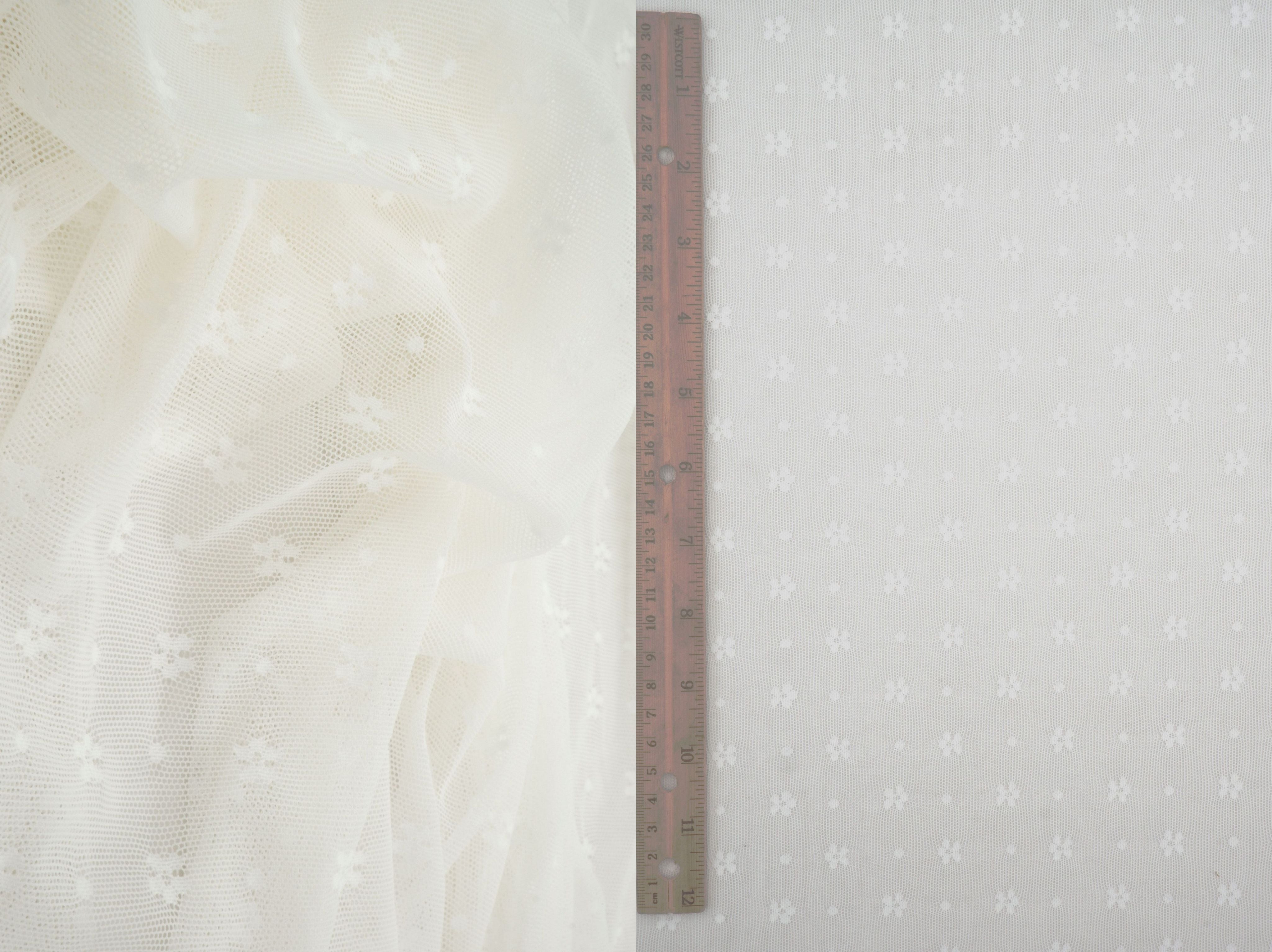 LACE-4658 IVORY BLOUSE BODYSUIT DRESS LACE NYLON SKIRTS SPANDEX TOPS TUNICS