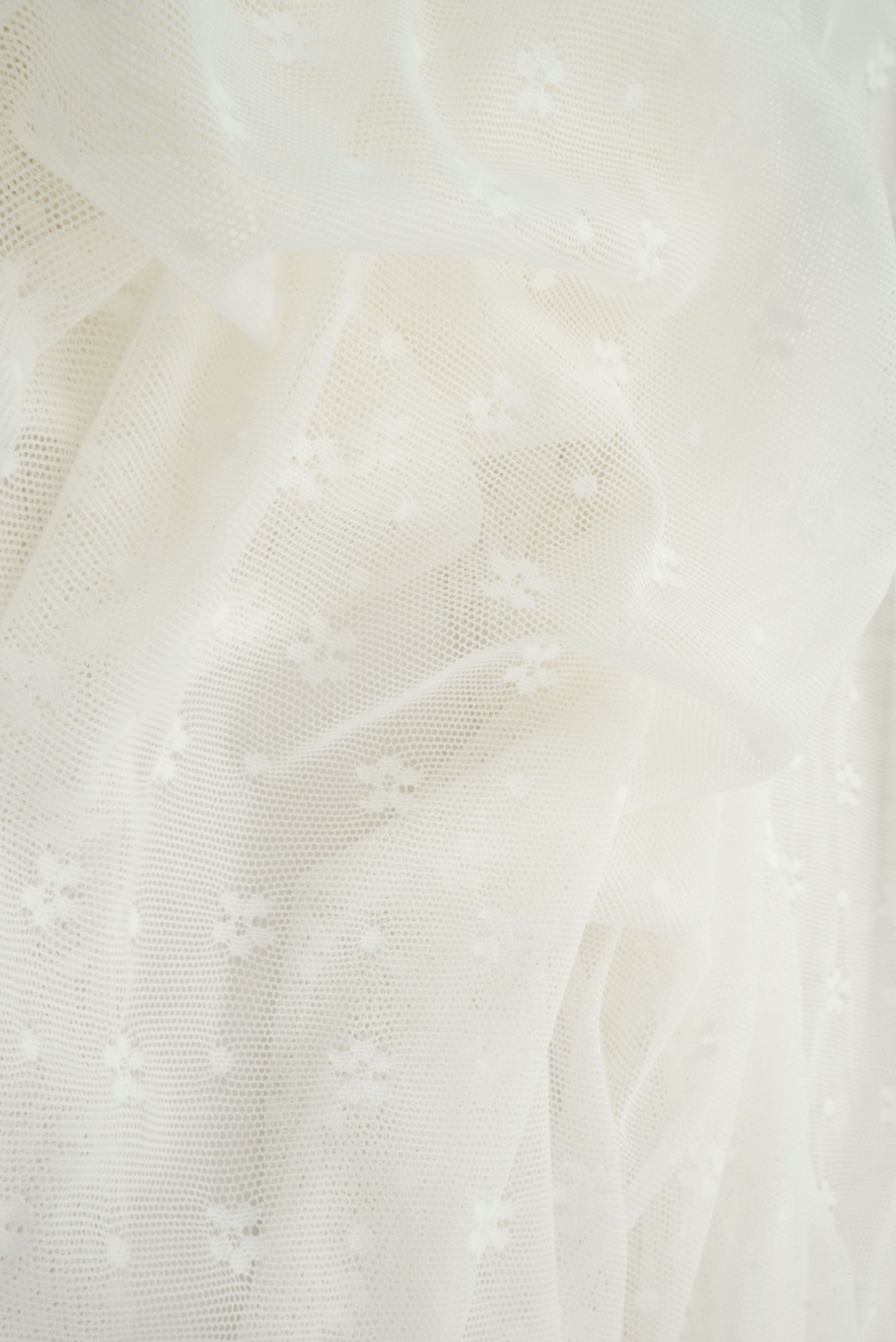 LACE-4658 IVORY BLOUSE BODYSUIT DRESS LACE NYLON SKIRTS SPANDEX TOPS TUNICS