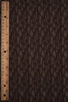 LACE4511 BROWN DK. BLOUSE BOTTOMS DITSY DRESS FLOWER LACE NYLON PANTS SKIRTS SOLID-B SPANDEX TOPS