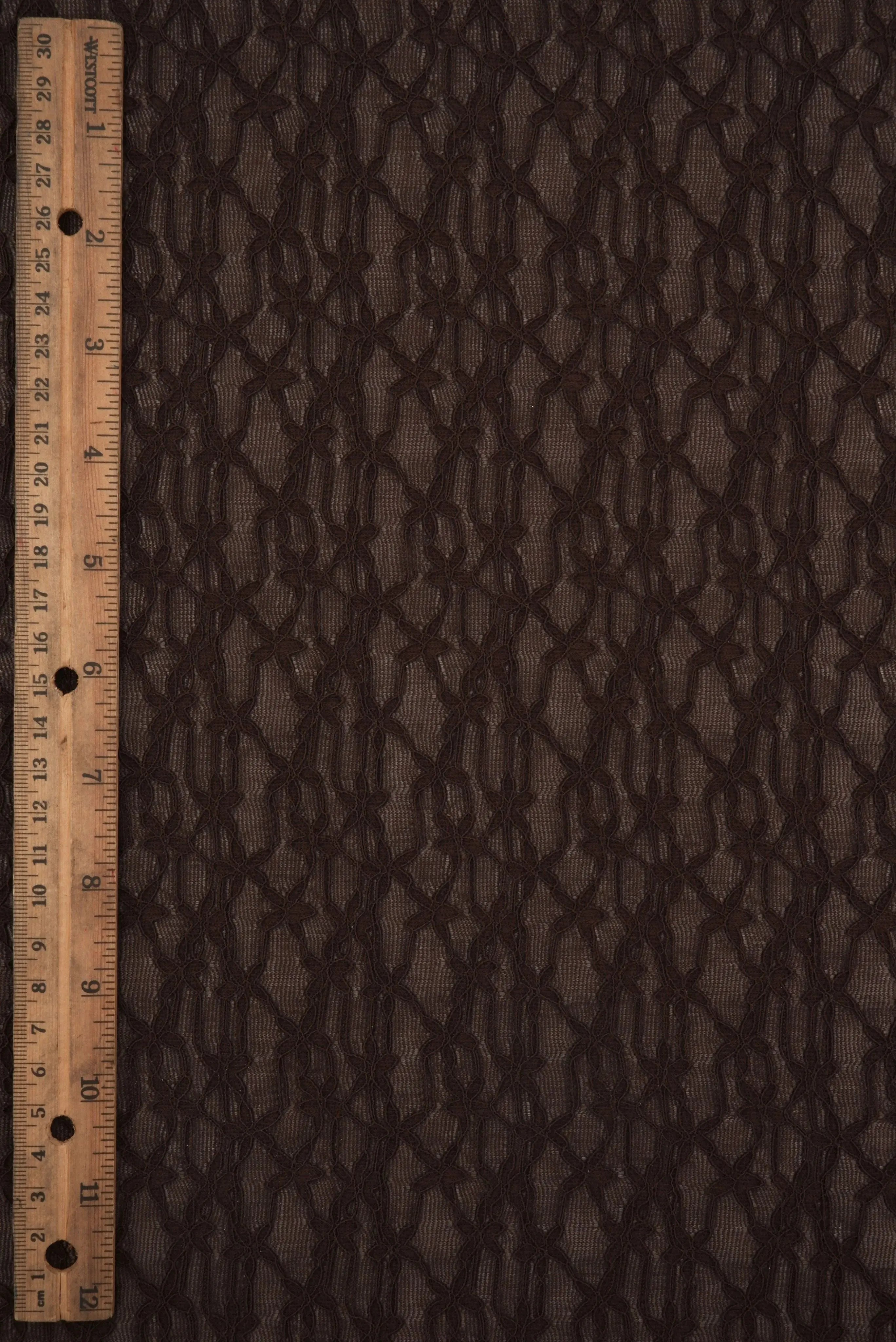 LACE4511 BROWN DK. BLOUSE BOTTOMS DITSY DRESS FLOWER LACE NYLON PANTS SKIRTS SOLID-B SPANDEX TOPS