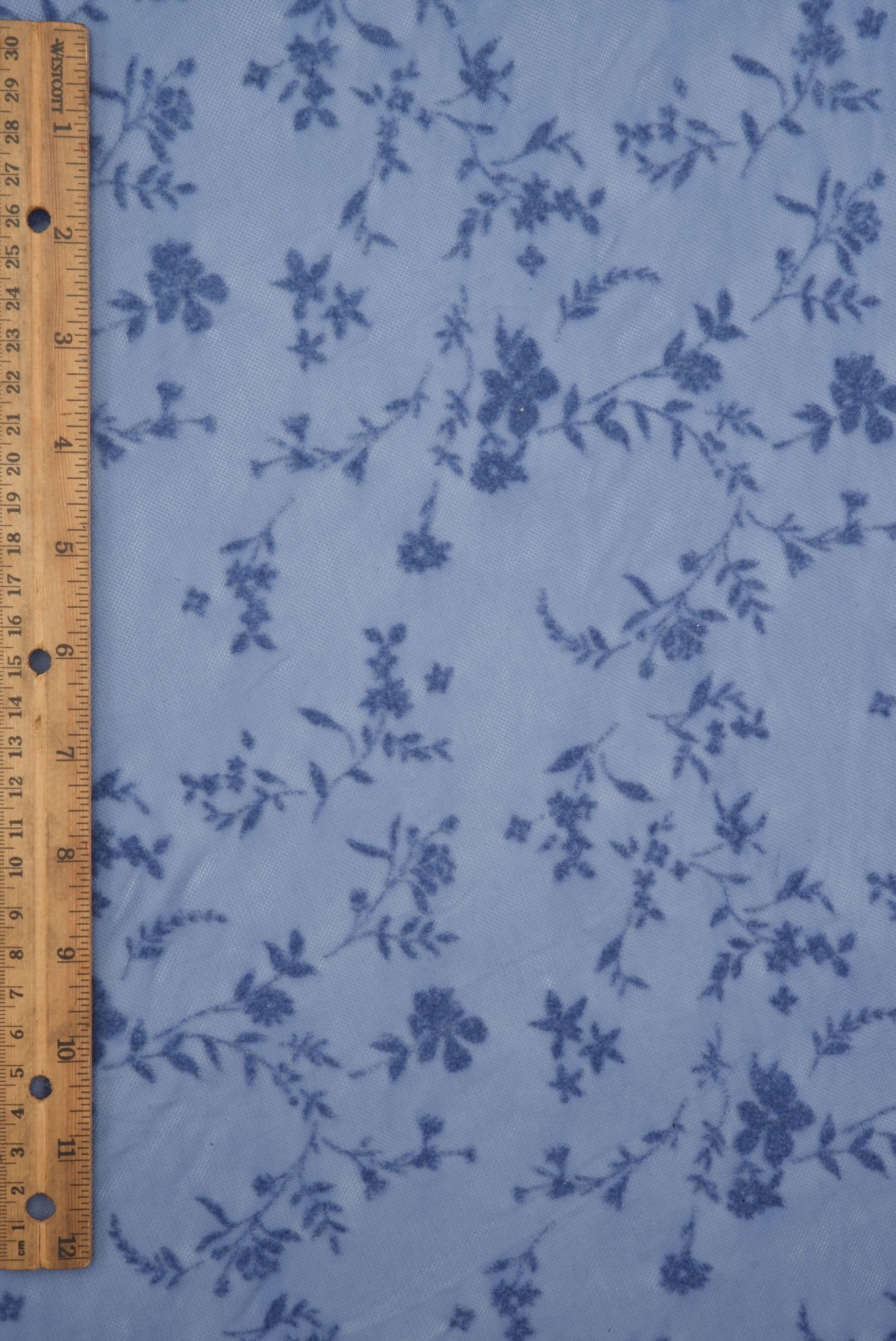 Floral Mesh Flocking Fabric   FLOCK-MS11576 - Fabric Selection WS