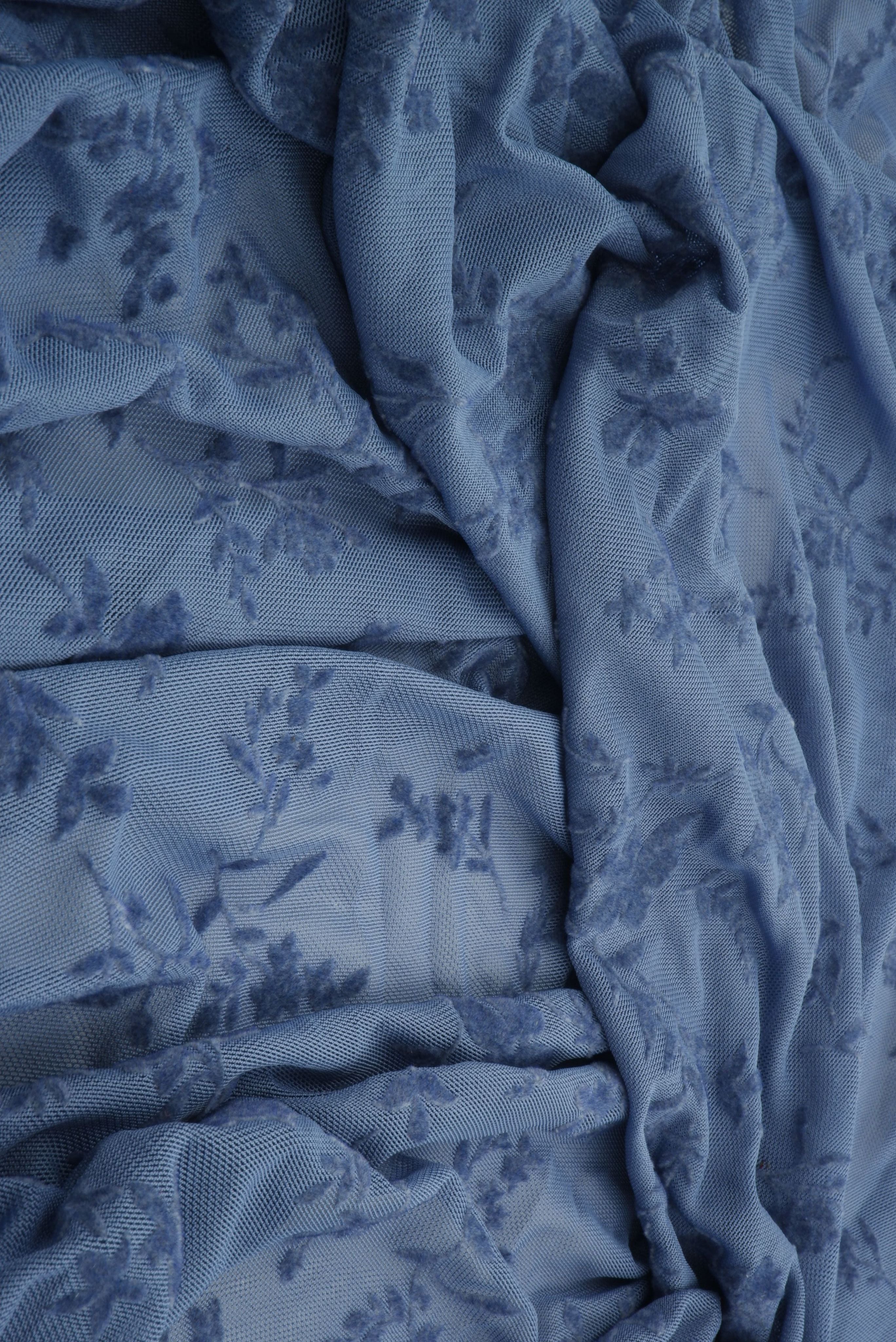 Floral Mesh Flocking Fabric   FLOCK-MS11576 - Fabric Selection WS