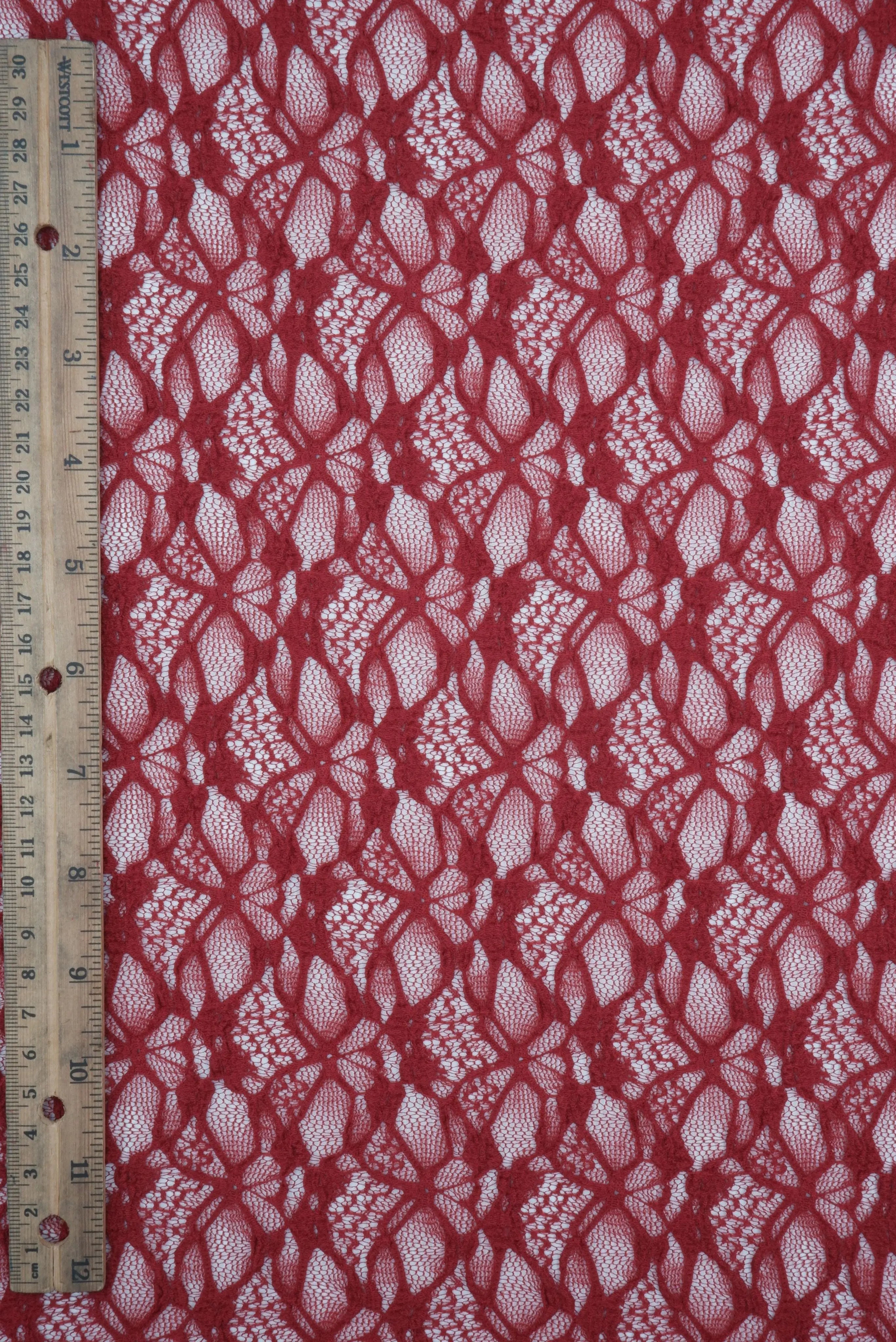 LACE4661 CHERRY RED KNIT