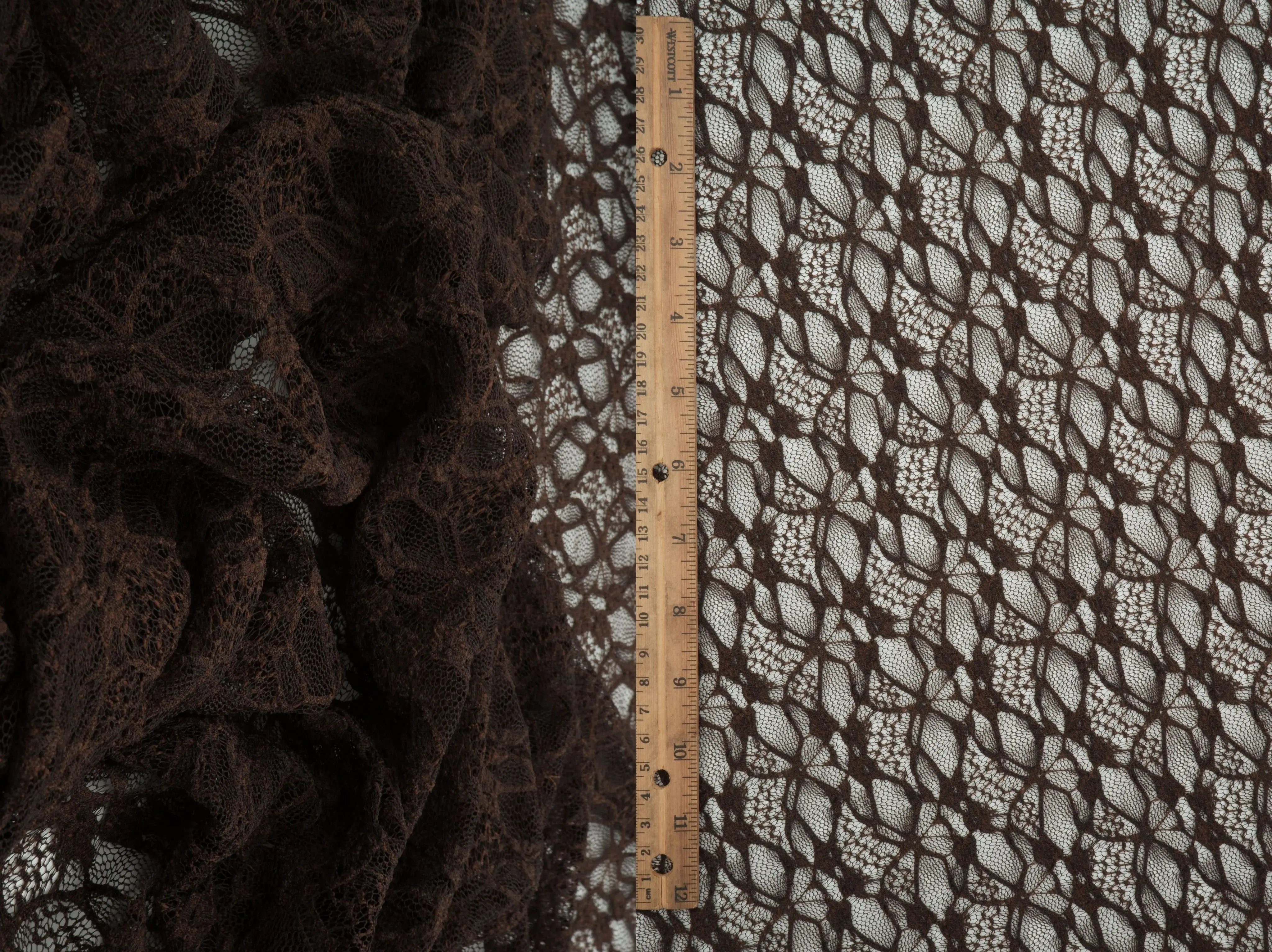 LACE4661 BROWN KNIT
