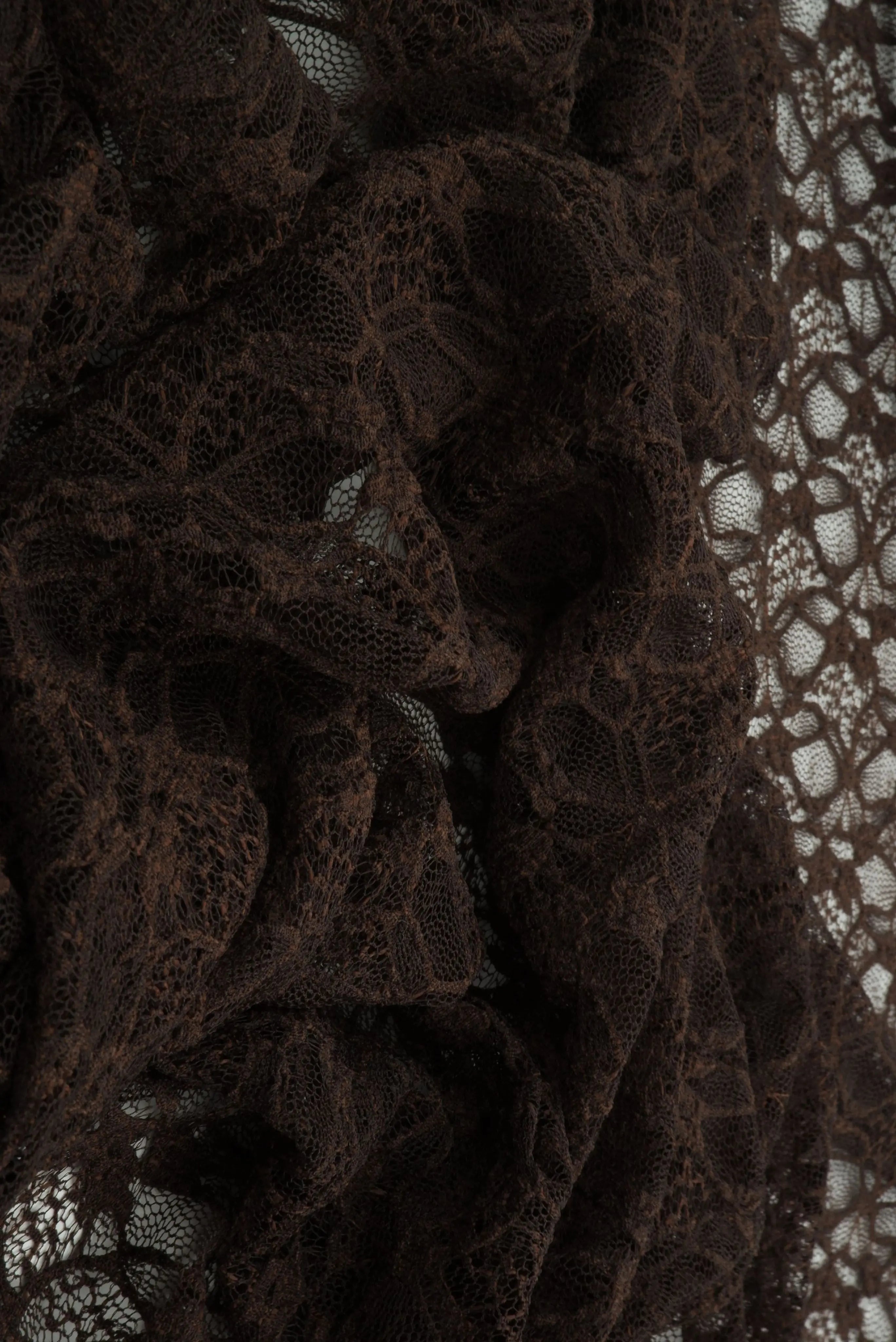 LACE4661 BROWN KNIT
