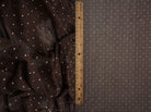 MESH-4600 BROWN/GOLD BLOUSE BODYSUIT CAMI DOT FLOCKING FOIL LOUNGEWEAR LUREX MESH NO-PRINT POLYESTER SPANDEX STRETCH TOPS TUNICS