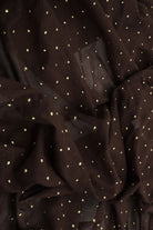 MESH-4600 BROWN/GOLD BLOUSE BODYSUIT CAMI DOT FLOCKING FOIL LOUNGEWEAR LUREX MESH NO-PRINT POLYESTER SPANDEX STRETCH TOPS TUNICS