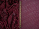 MESH-4600 BURGUNDY/COPPER BLOUSE BODYSUIT CAMI DOT FLOCKING FOIL LOUNGEWEAR LUREX MESH NO-PRINT POLYESTER SPANDEX STRETCH TOPS TUNICS