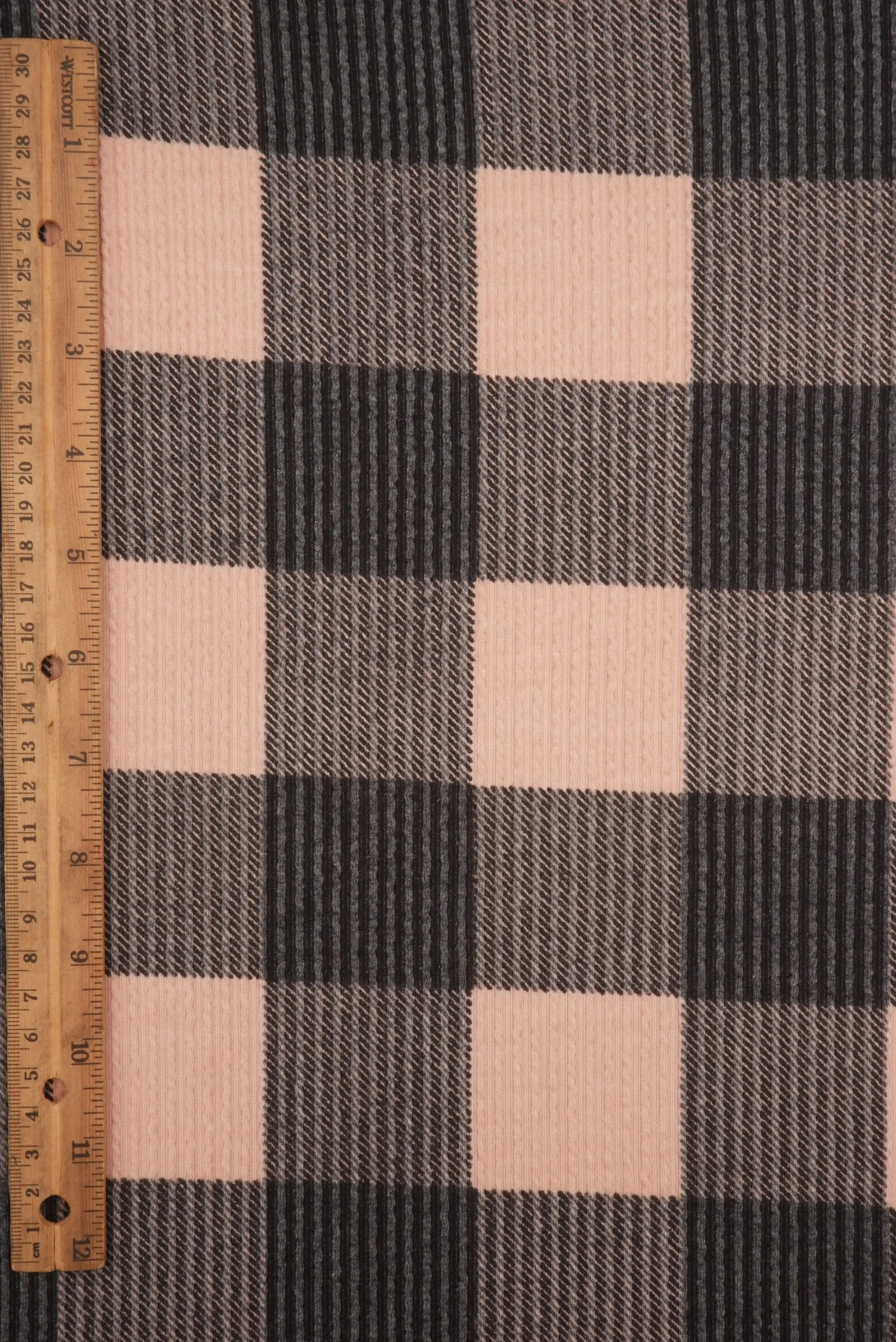 KNT4463-DU917 TAUPE/BLACK KNIT