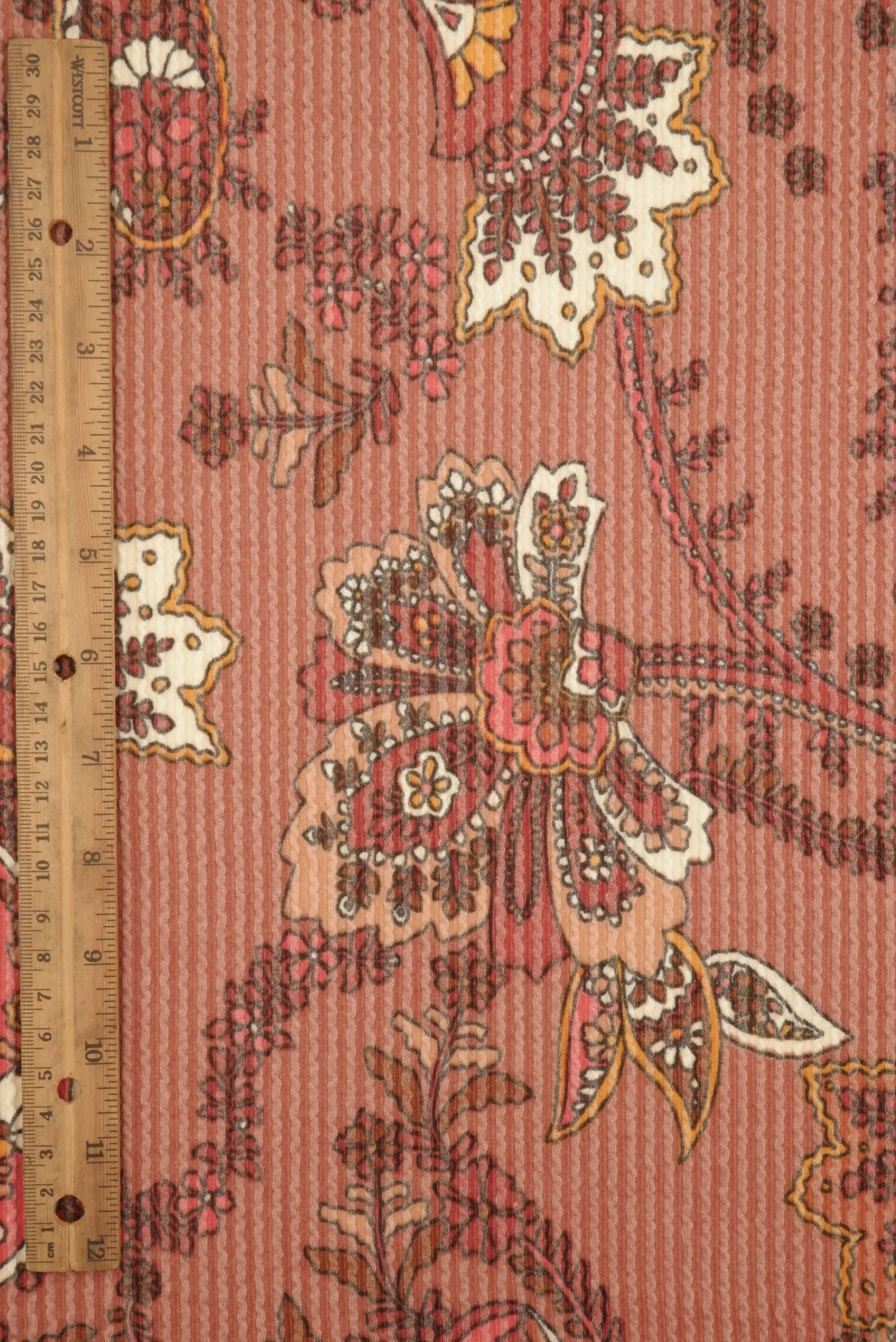 Double Knit Jacquard Paisley Fabric (KNT4463-Q10504B)