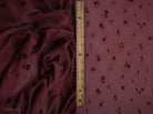 FLOCK-MS11279 BURGUNDY BLOUSE CAMI FLOCKING FLORAL LOUNGEWEAR MESH POLYESTER SKIRTS SOLID SPANDEX STRETCH TOPS